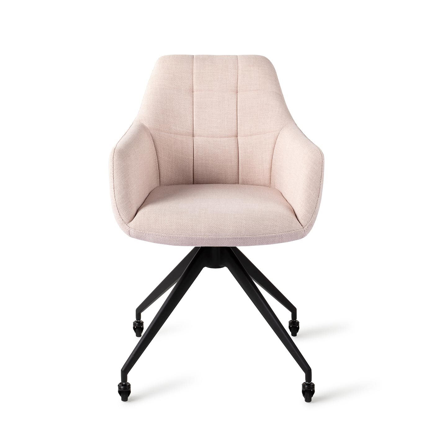 Jesper Home Noto Petal Pink Eetkamerstoel - Glide Black - KwaliteitWonen.nl