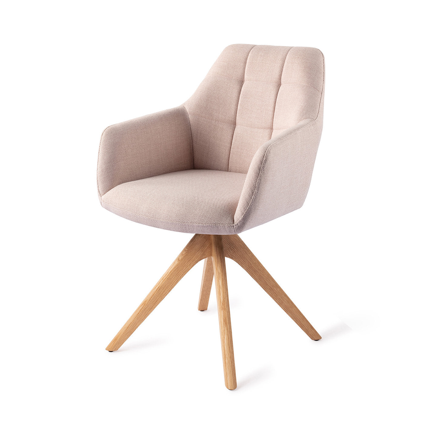 Jesper Home Noto Petal Pink Eetkamerstoel - Revolve Oak Natural - KwaliteitWonen.nl