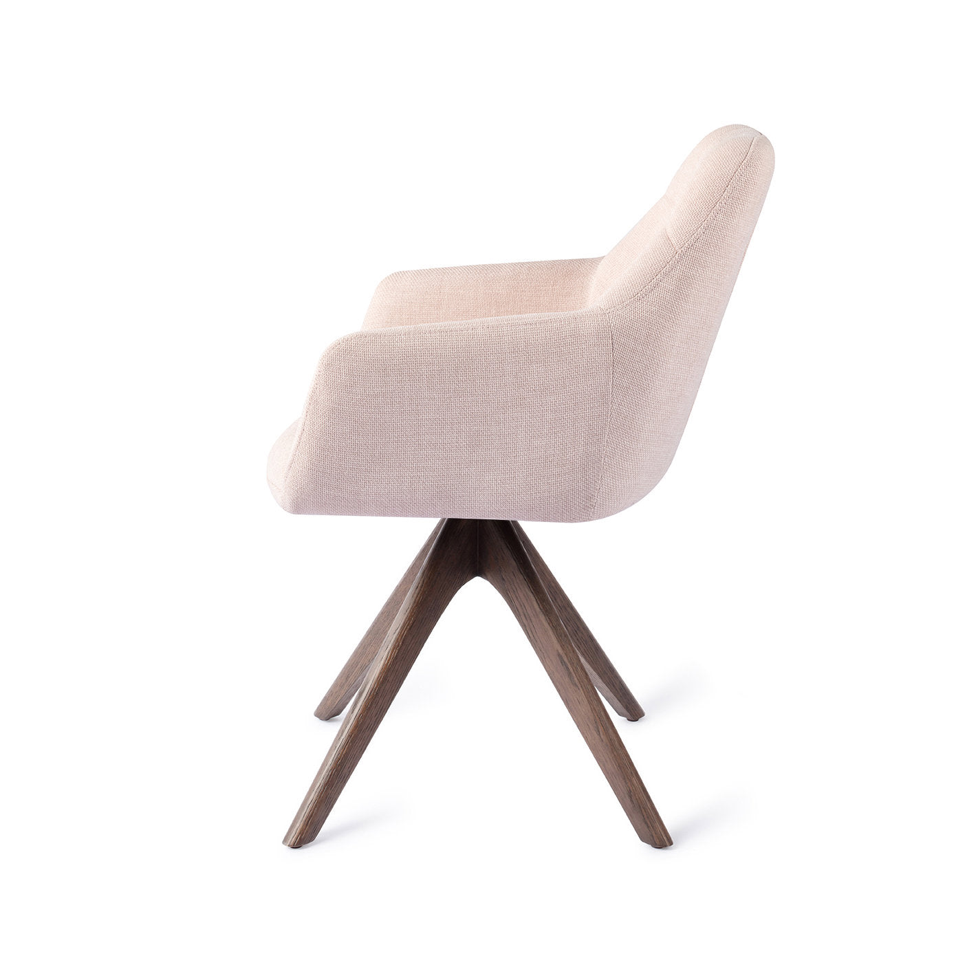 Jesper Home Noto Petal Pink Eetkamerstoel - Revolve Oak Walnut - KwaliteitWonen.nl