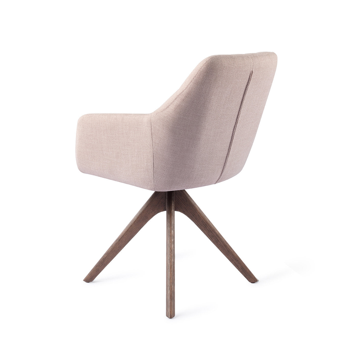 Jesper Home Noto Petal Pink Eetkamerstoel - Revolve Oak Walnut - KwaliteitWonen.nl