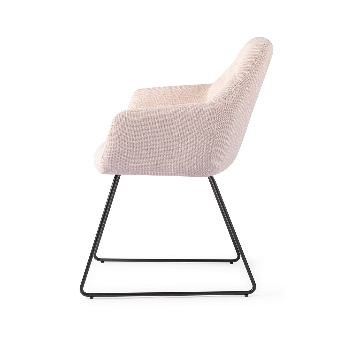 Jesper Home Noto Petal Pink Eetkamerstoel - Slide Black - KwaliteitWonen.nl