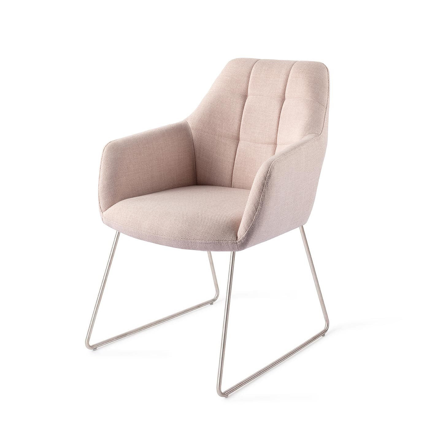 Jesper Home Noto Petal Pink Eetkamerstoel - Slide Steel - KwaliteitWonen.nl