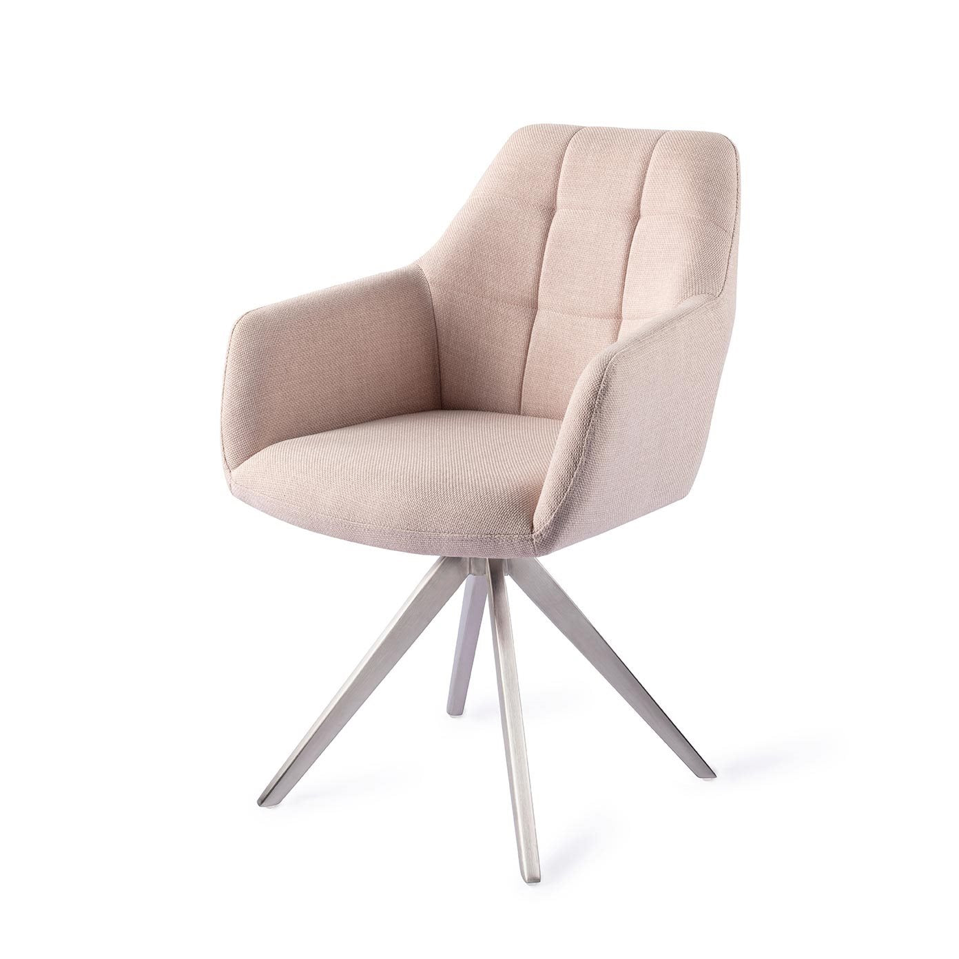 Jesper Home Noto Petal Pink Eetkamerstoel - Turn Steel - KwaliteitWonen.nl