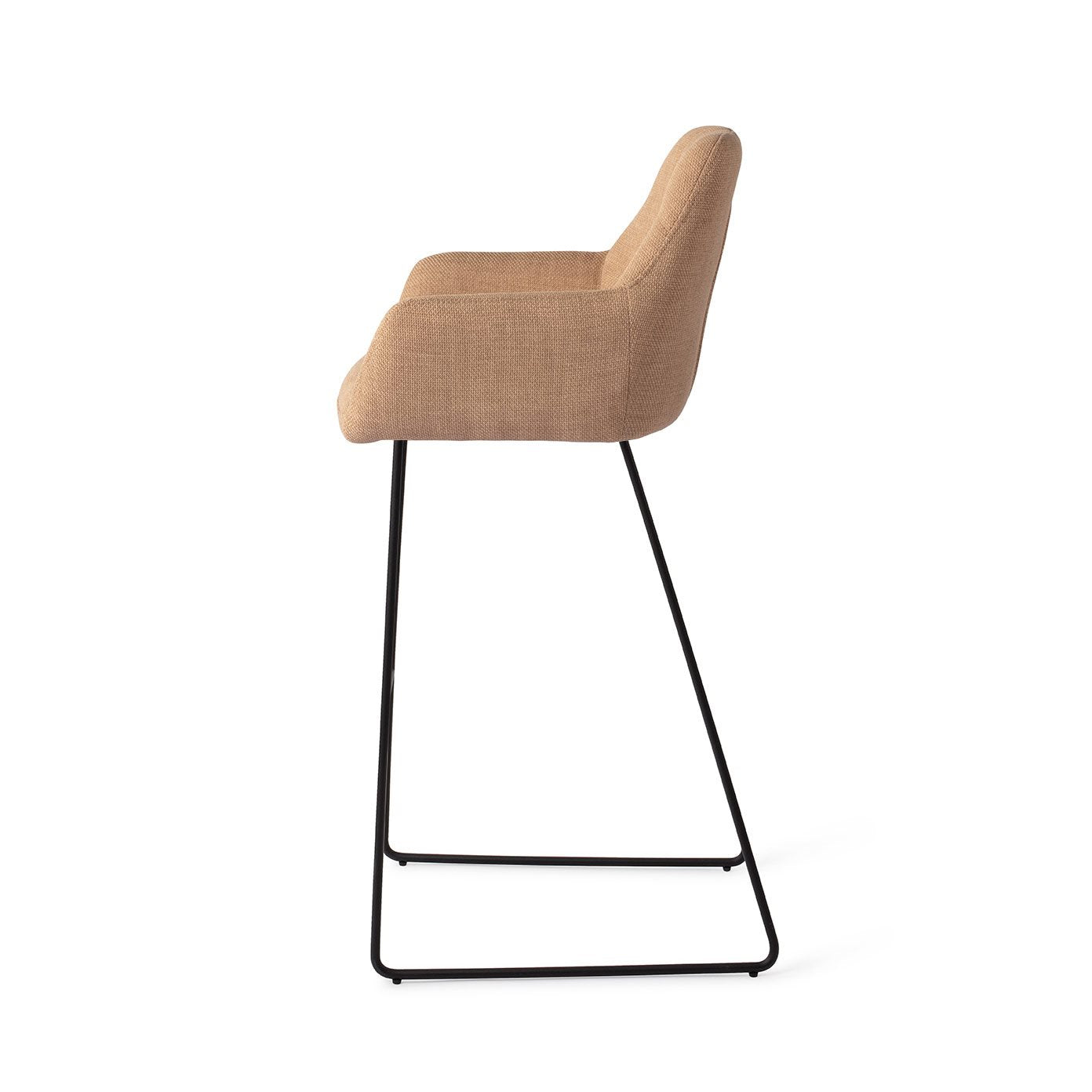 Jesper Home Noto Toasted Toffee Barkruk - Slide Black (H) - KwaliteitWonen.nl