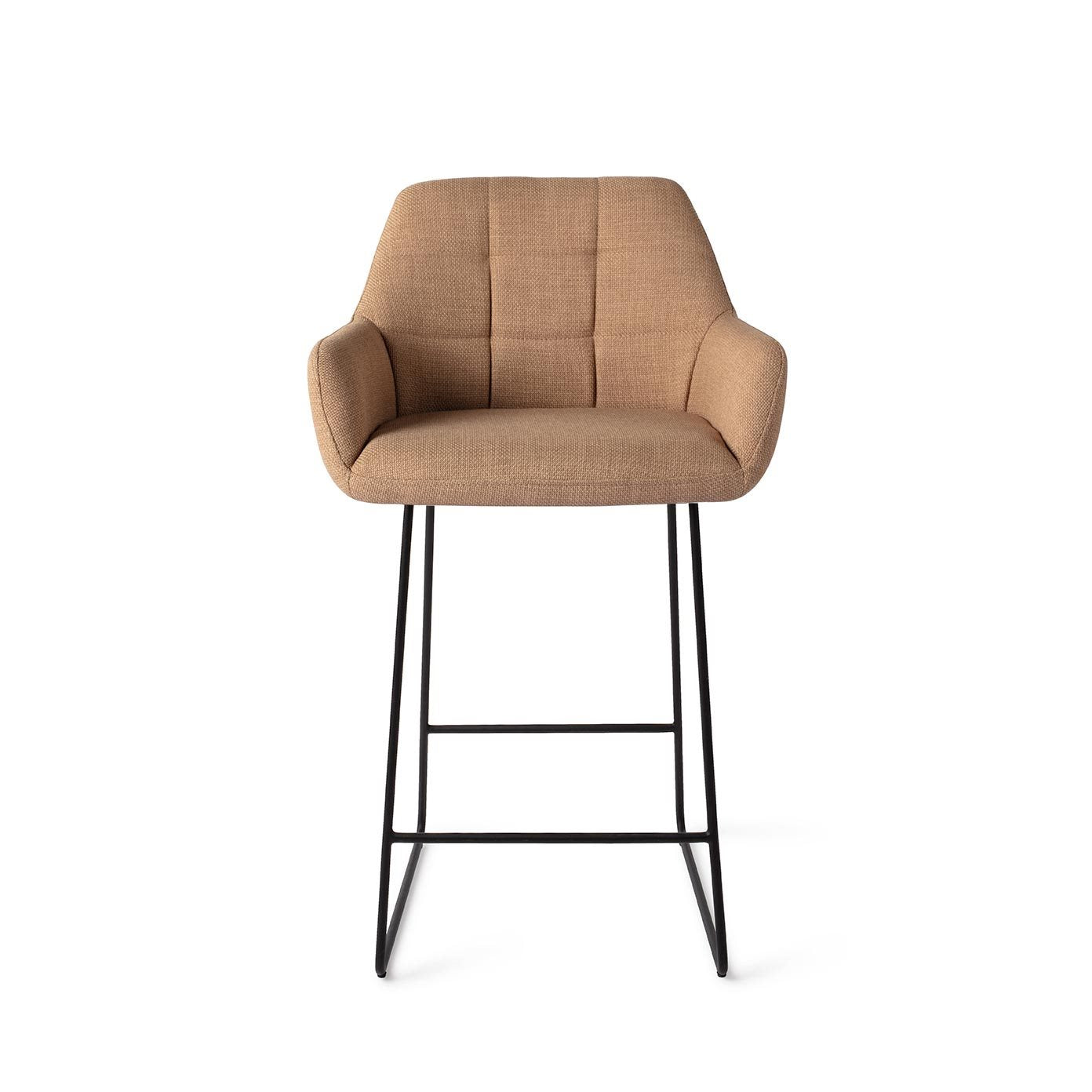 Jesper Home Noto Toasted Toffee Barkruk - Slide Black (L) - KwaliteitWonen.nl