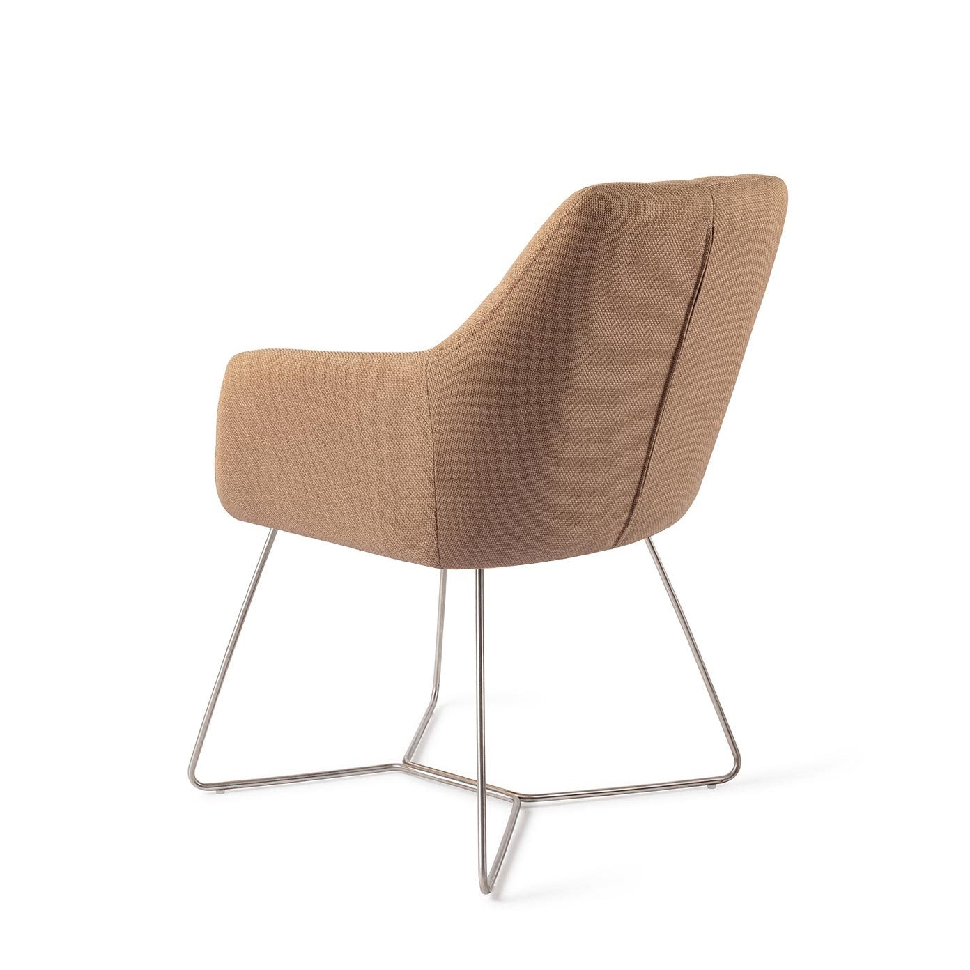 Jesper Home Noto Toasted Toffee Eetkamerstoel - Beehive Steel - KwaliteitWonen.nl