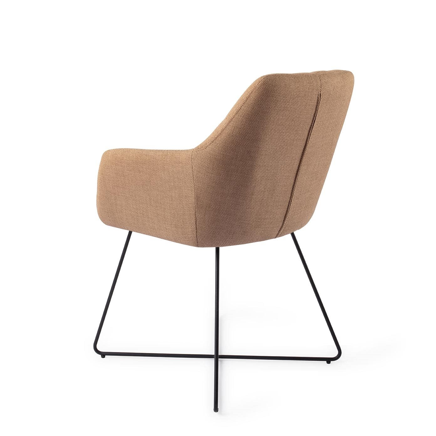 Jesper Home Noto Toasted Toffee Eetkamerstoel - Cross Black - KwaliteitWonen.nl
