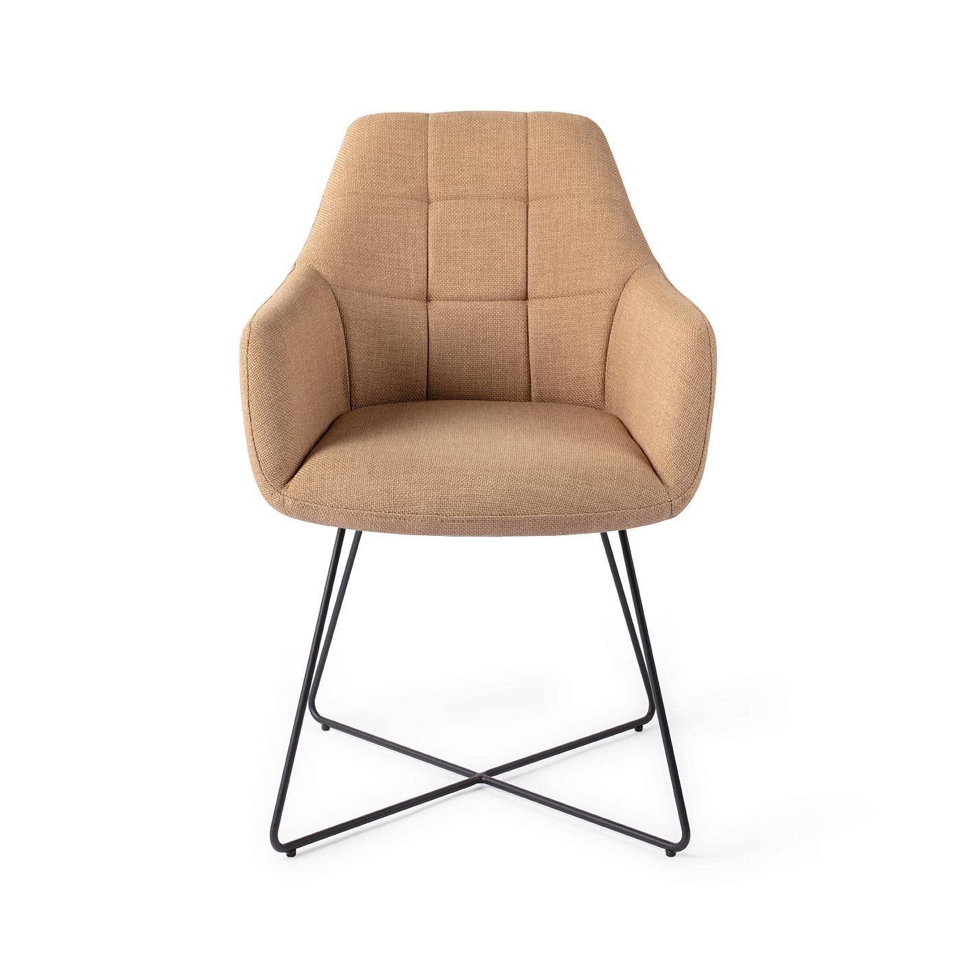 Jesper Home Noto Toasted Toffee Eetkamerstoel - Cross Black - KwaliteitWonen.nl