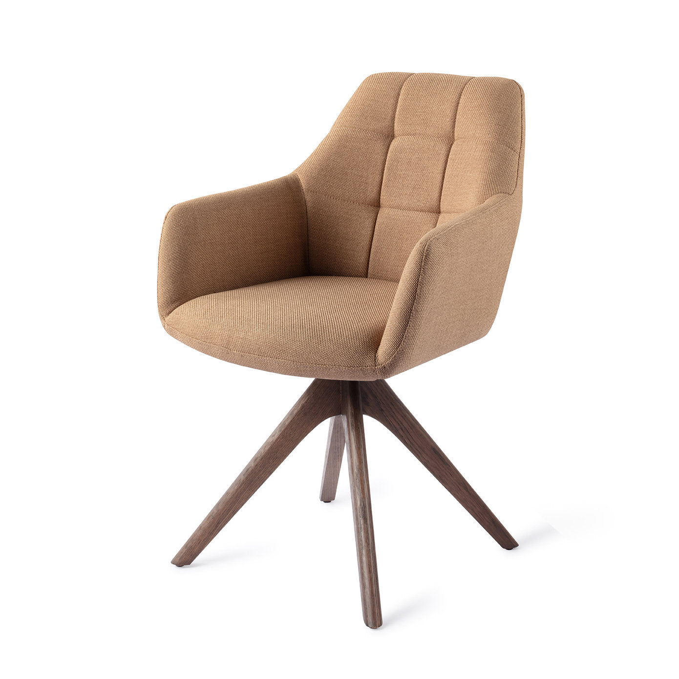 Jesper Home Noto Toasted Toffee Eetkamerstoel - Revolve Oak Walnut - KwaliteitWonen.nl