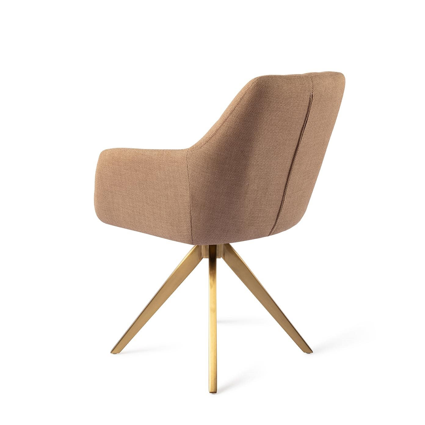 Jesper Home Noto Toasted Toffee Eetkamerstoel - Turn Gold - KwaliteitWonen.nl