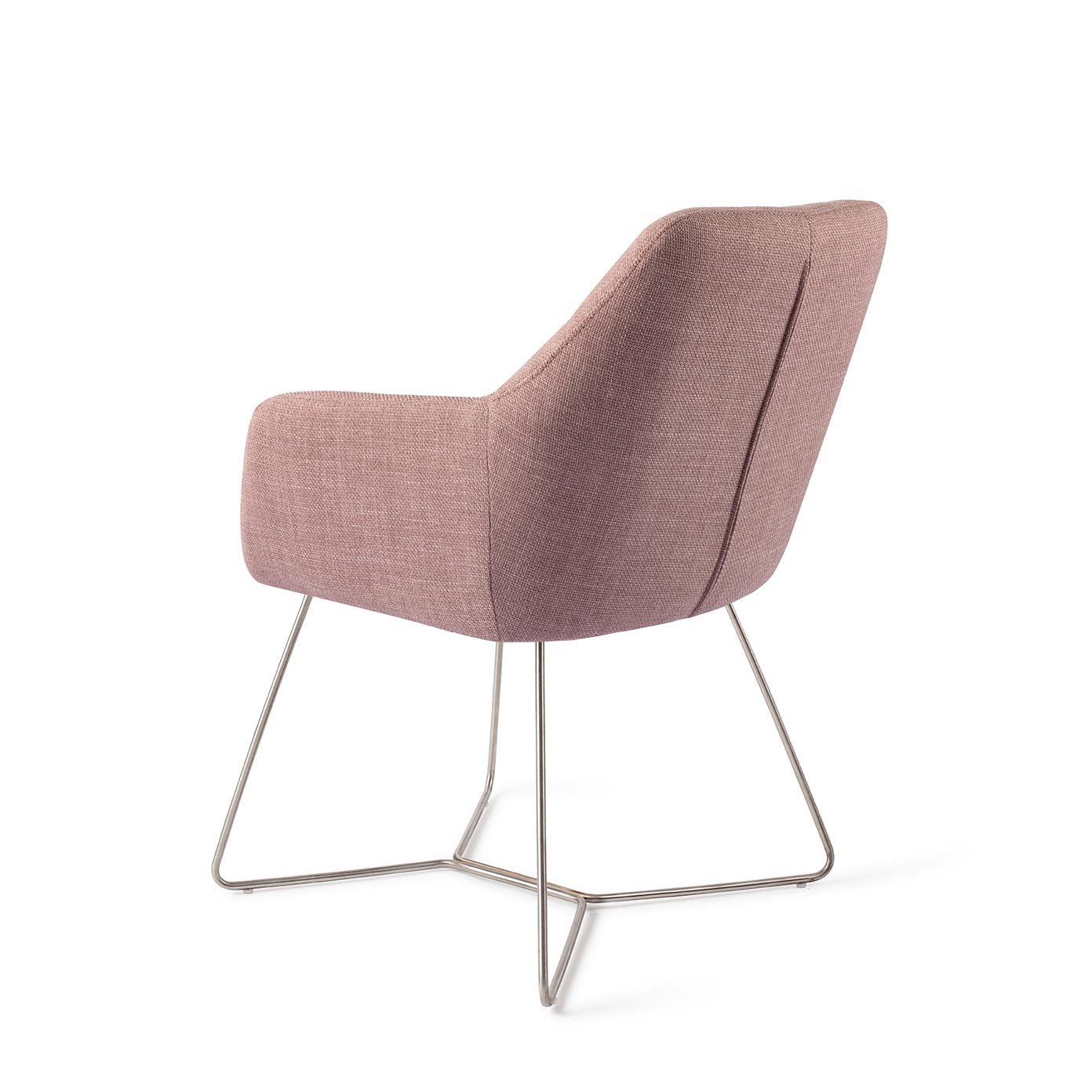 Jesper Home Noto VIntage Rose Eetkamerstoel - Beehive Steel - KwaliteitWonen.nl