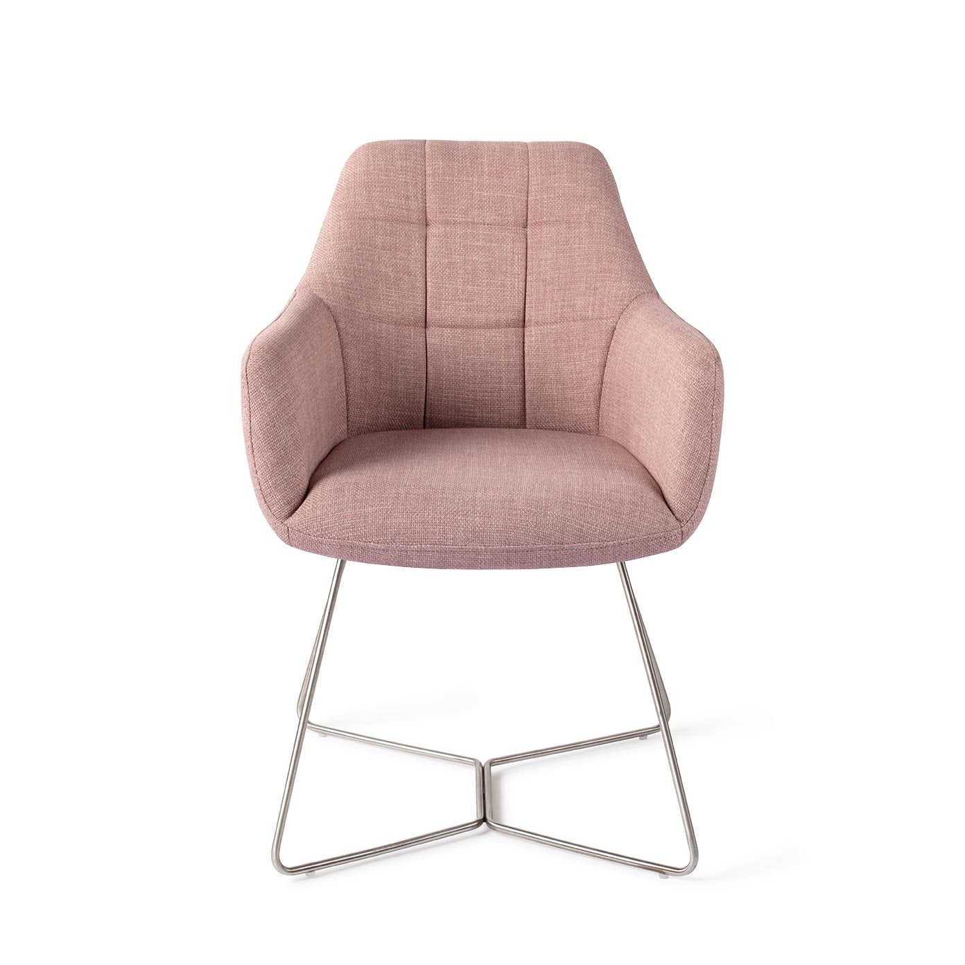 Jesper Home Noto VIntage Rose Eetkamerstoel - Beehive Steel - KwaliteitWonen.nl