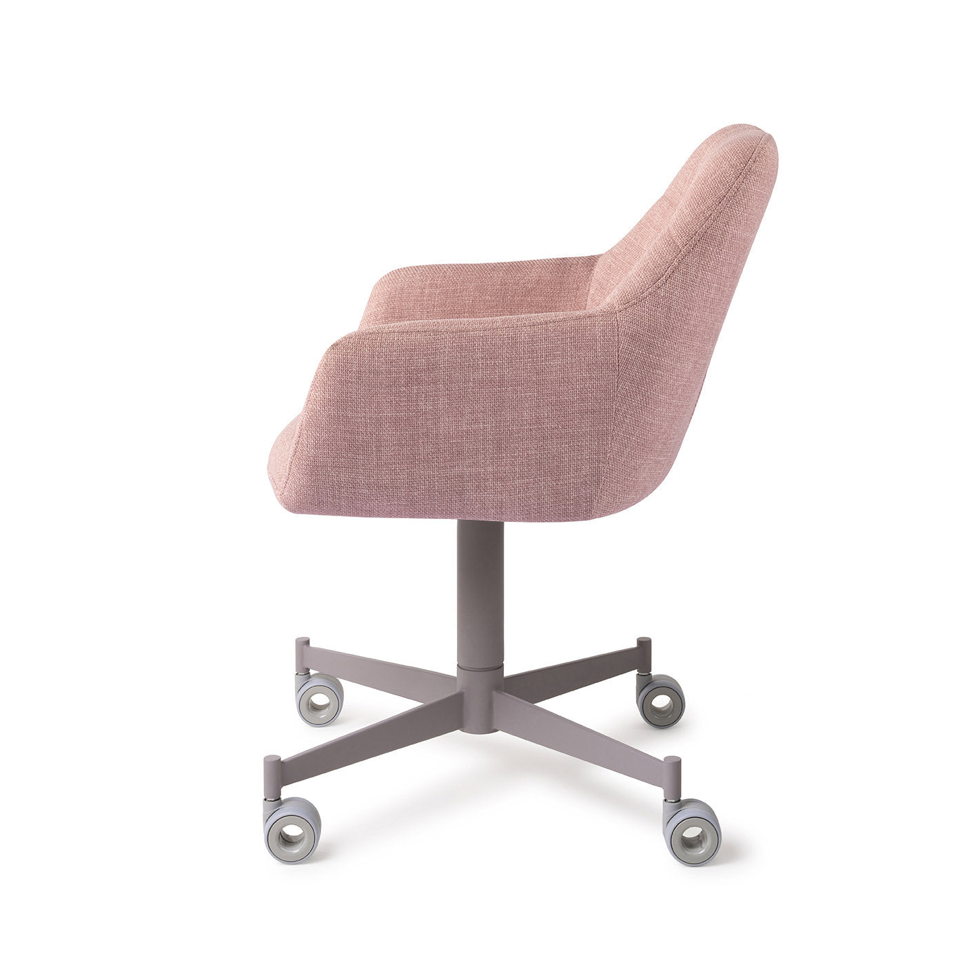 Jesper Home Noto VIntage Rose Eetkamerstoel - Caster Grey - KwaliteitWonen.nl