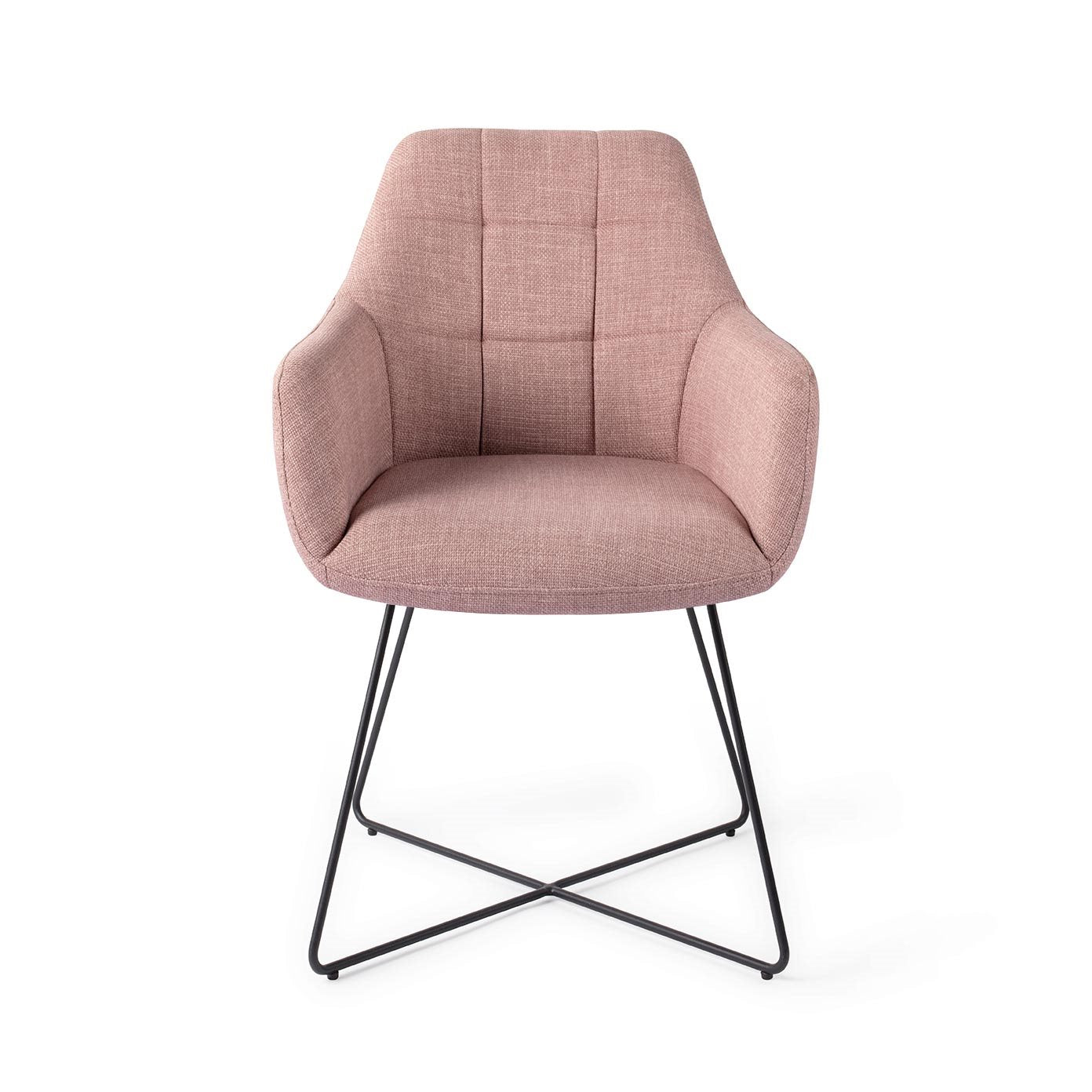 Jesper Home Noto VIntage Rose Eetkamerstoel - Cross Black - KwaliteitWonen.nl