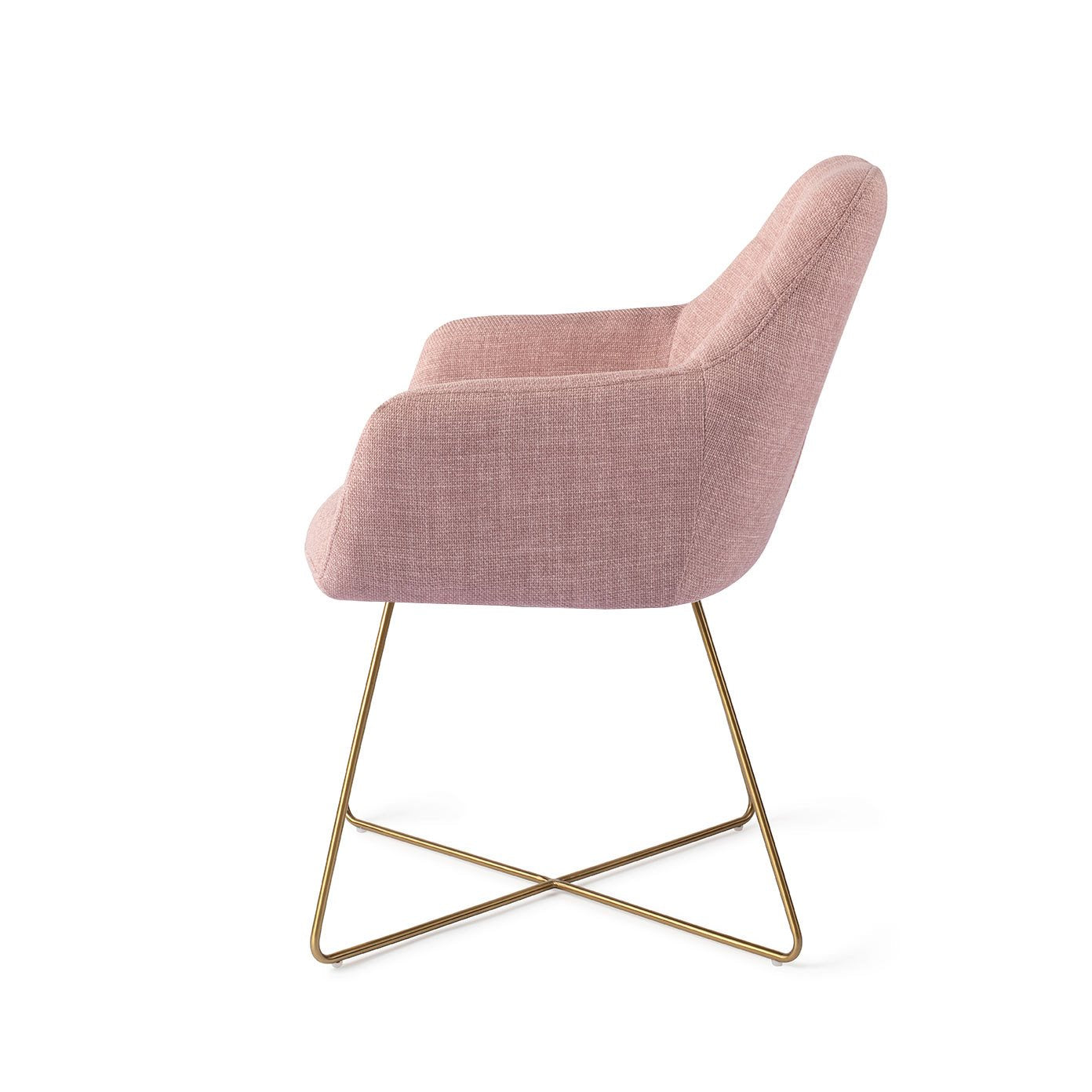 Jesper Home Noto VIntage Rose Eetkamerstoel - Cross Gold - KwaliteitWonen.nl