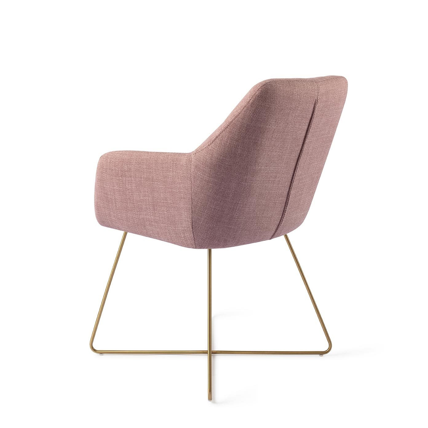 Jesper Home Noto VIntage Rose Eetkamerstoel - Cross Gold - KwaliteitWonen.nl