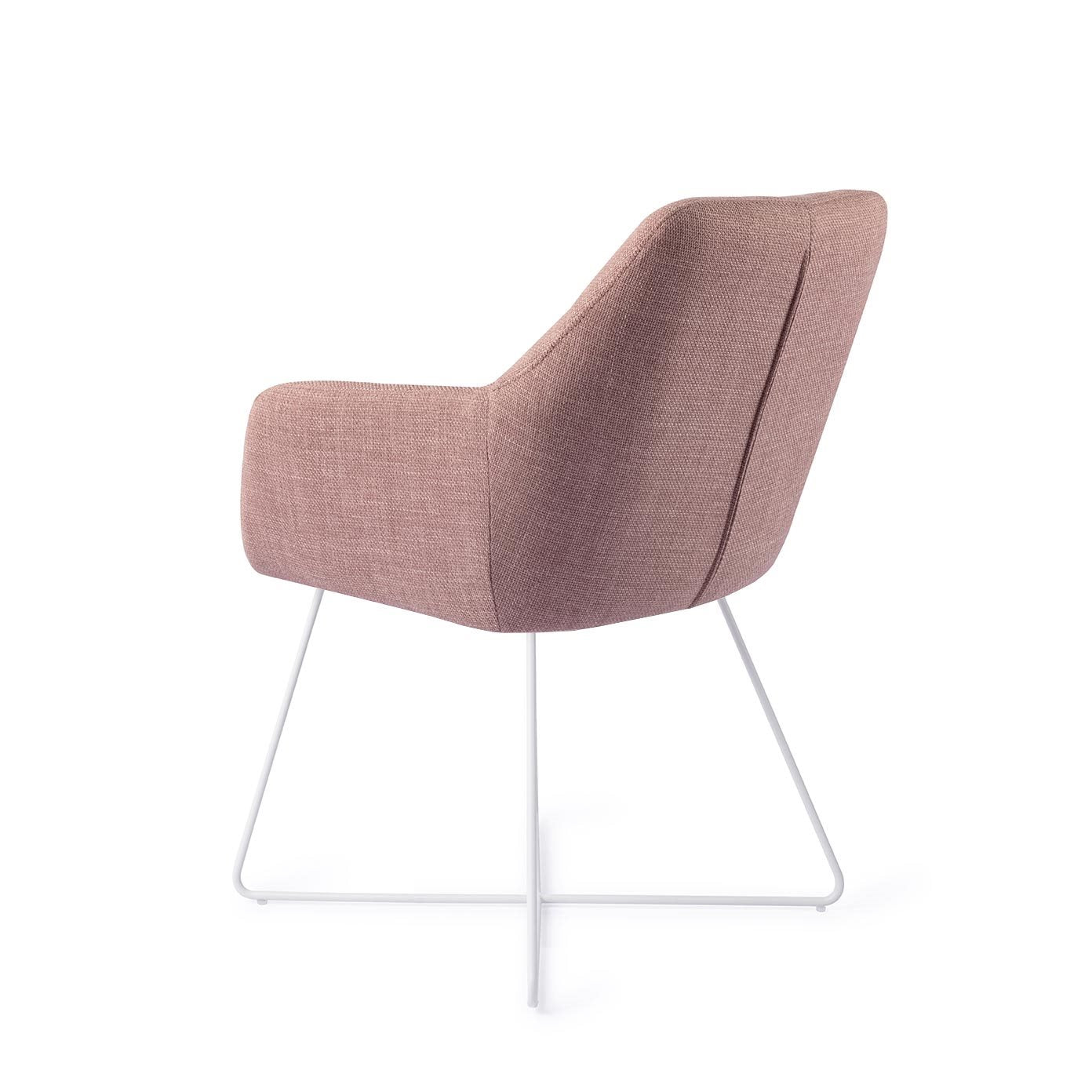 Jesper Home Noto VIntage Rose Eetkamerstoel - Cross White - KwaliteitWonen.nl