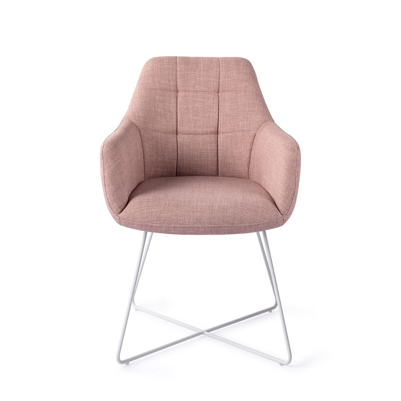 Jesper Home Noto VIntage Rose Eetkamerstoel - Cross White - KwaliteitWonen.nl