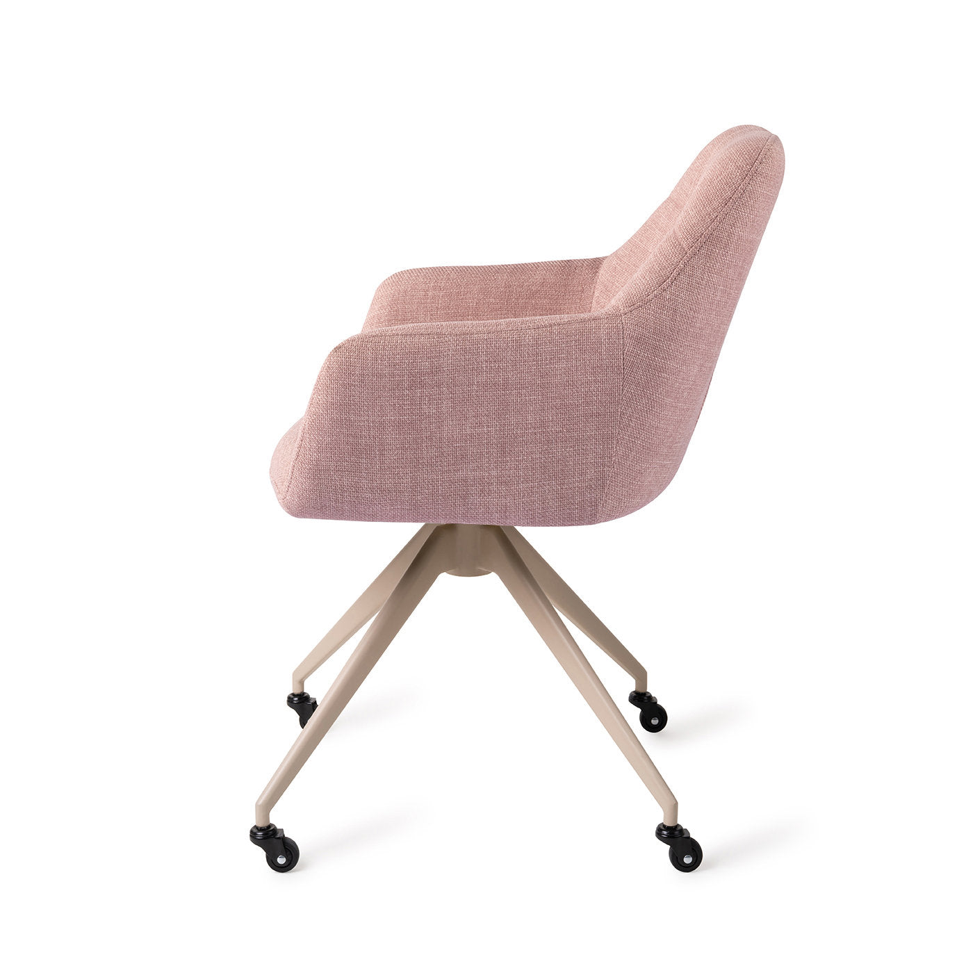 Jesper Home Noto VIntage Rose Eetkamerstoel - Glide Beige - KwaliteitWonen.nl