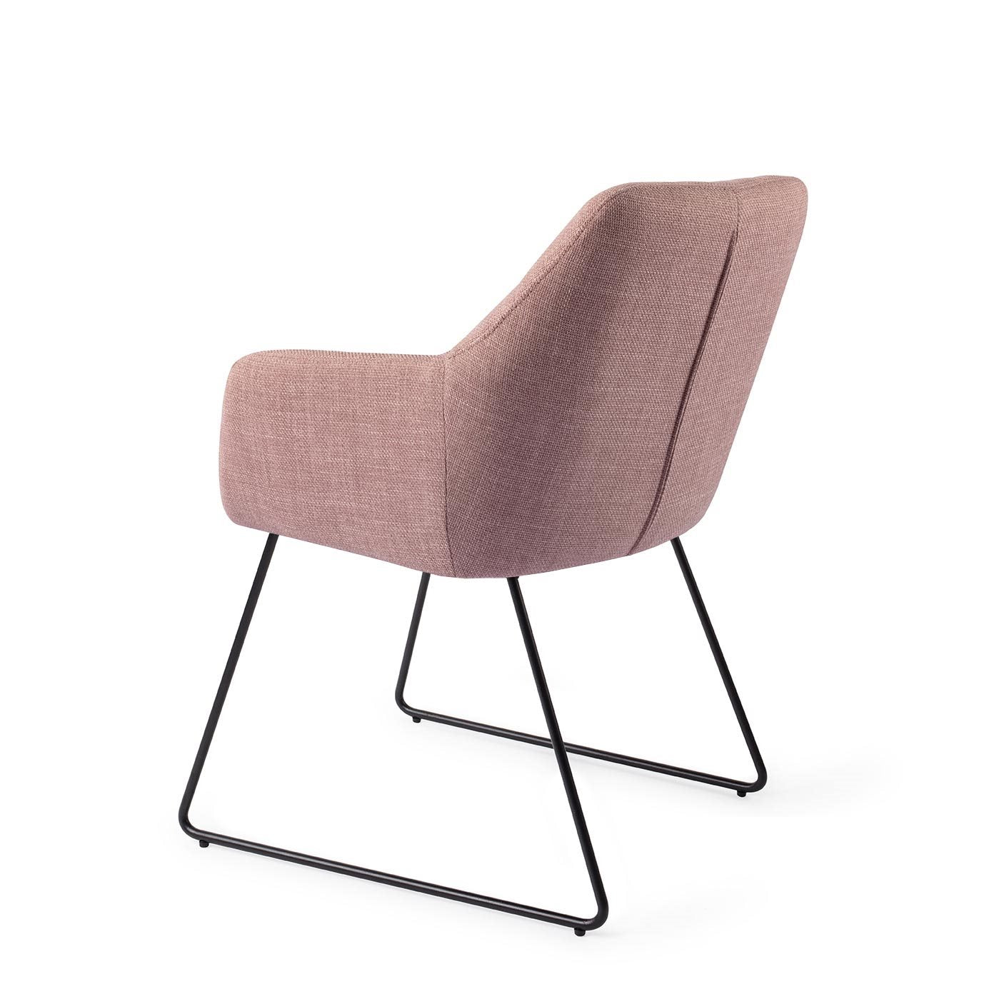 Jesper Home Noto VIntage Rose Eetkamerstoel - Slide Black - KwaliteitWonen.nl
