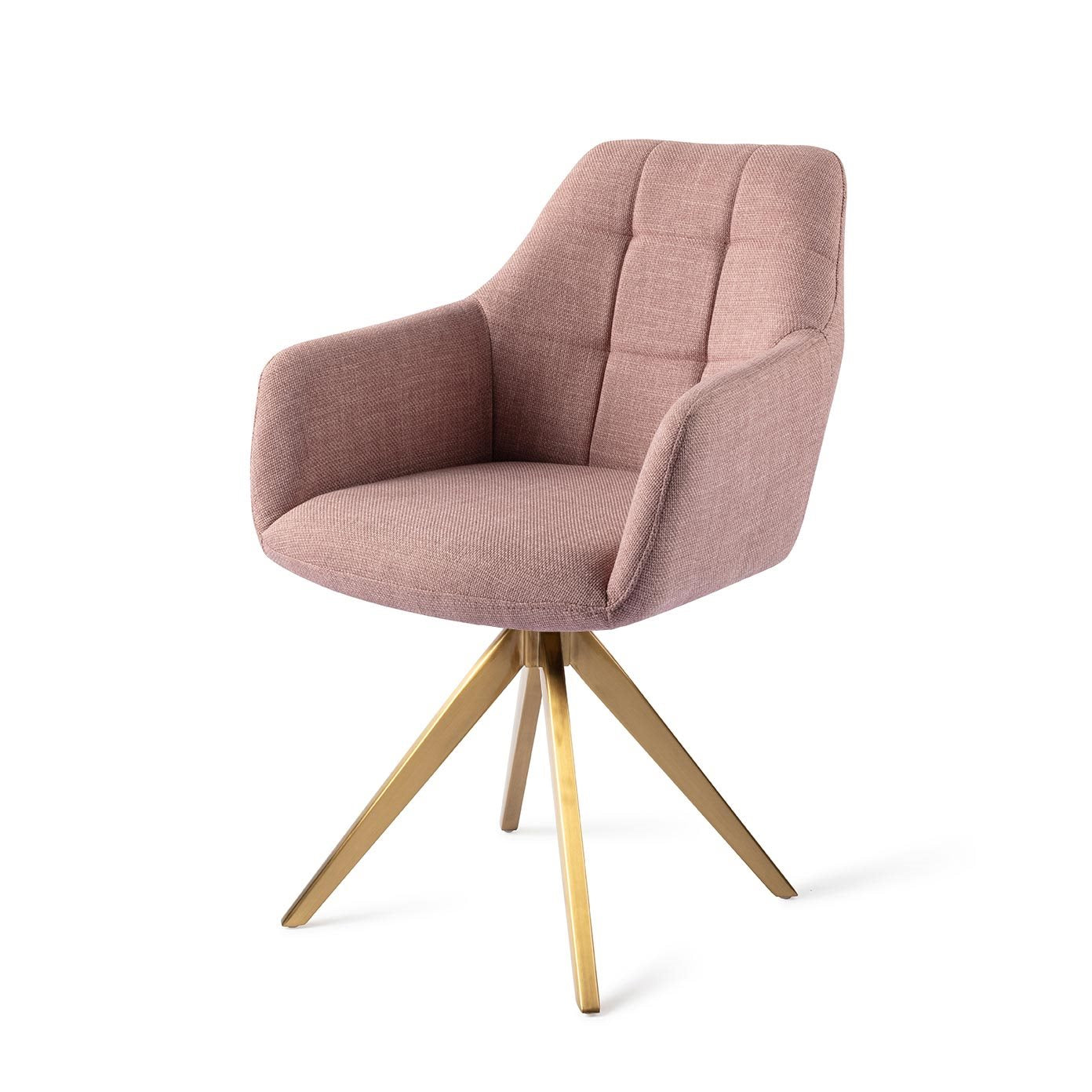 Jesper Home Noto VIntage Rose Eetkamerstoel - Turn Gold - KwaliteitWonen.nl