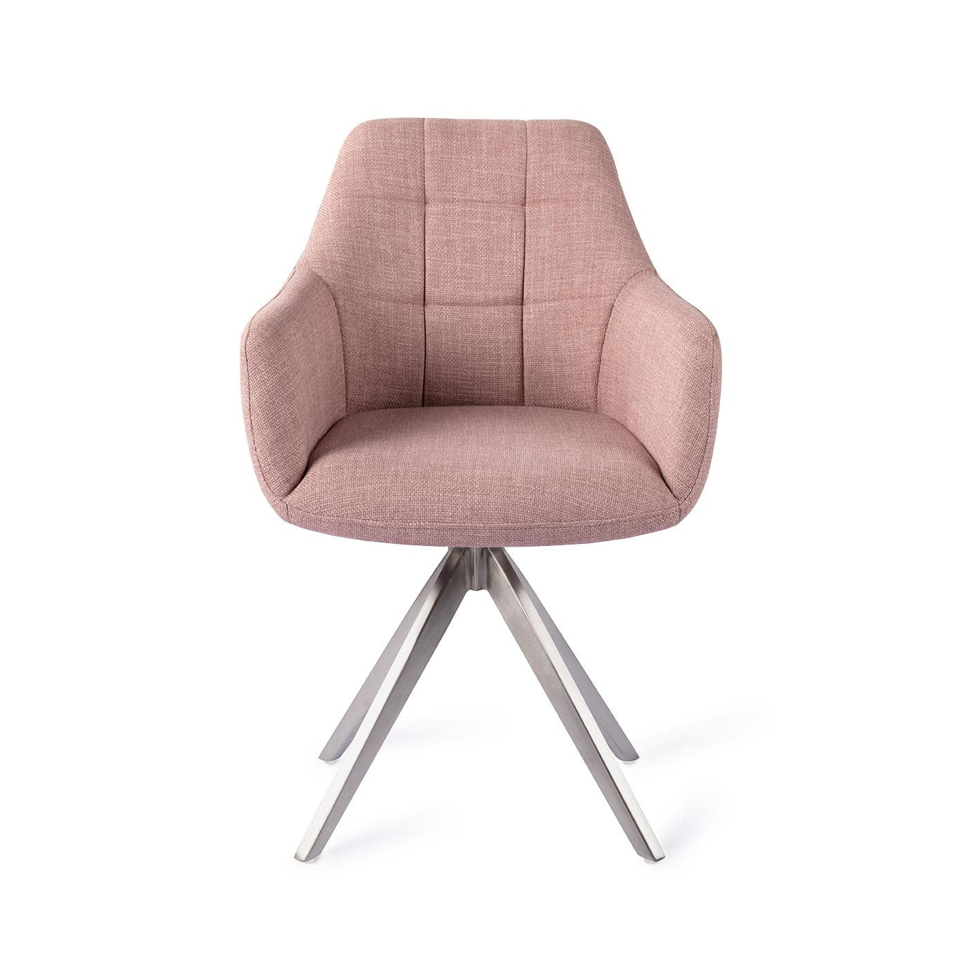 Jesper Home Noto VIntage Rose Eetkamerstoel - Turn Steel - KwaliteitWonen.nl