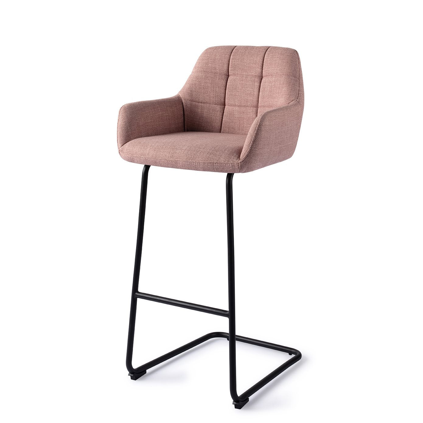 Jesper Home Noto Vintage Rose Barkruk - Arch Black (H) - KwaliteitWonen.nl