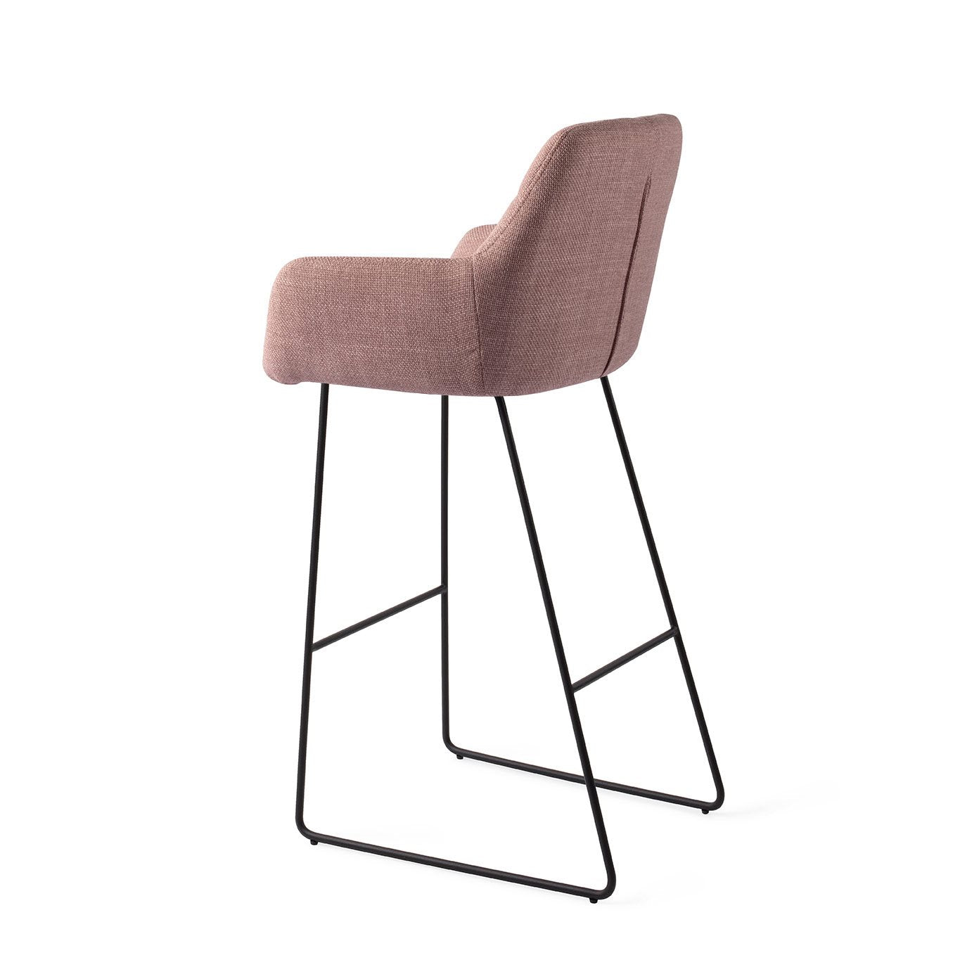 Jesper Home Noto Vintage Rose Barkruk - Slide Black (H) - KwaliteitWonen.nl
