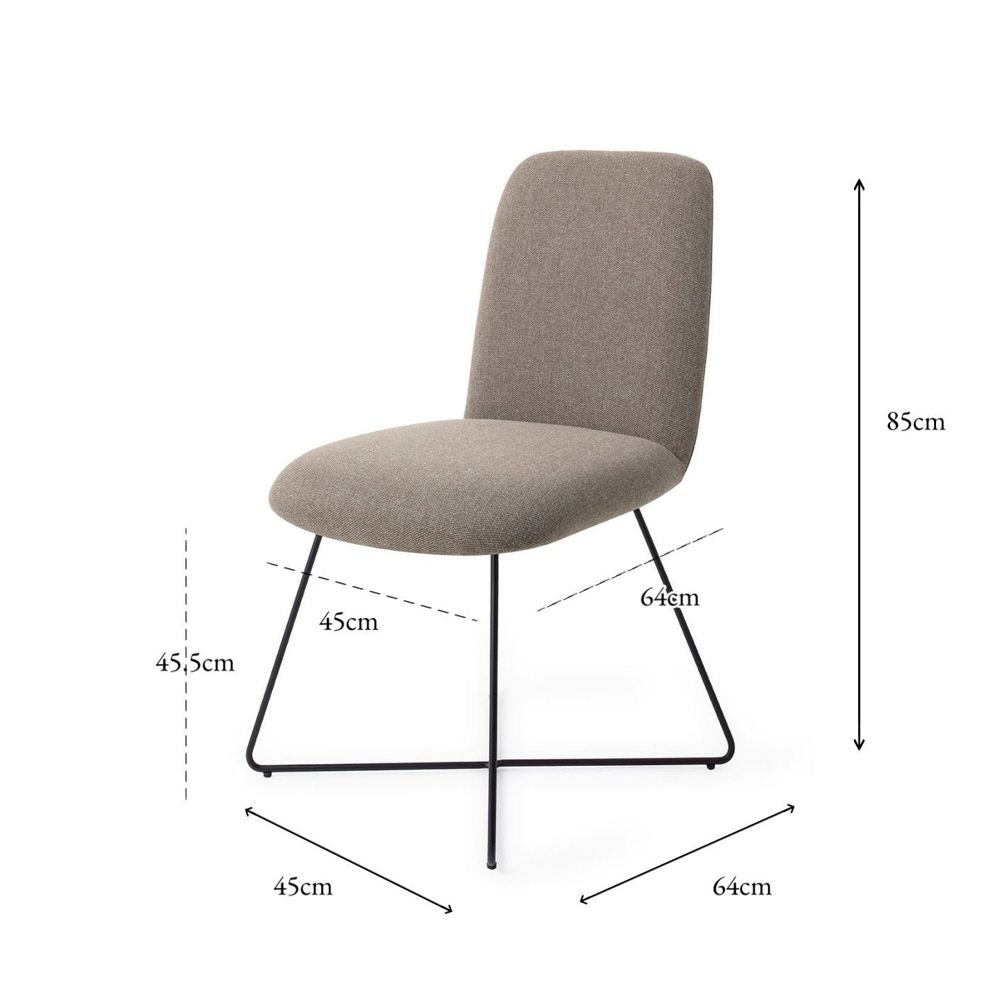 Jesper Home Taiwa Foggy Fusion Eetkamerstoel - Cross Black - KwaliteitWonen.nl