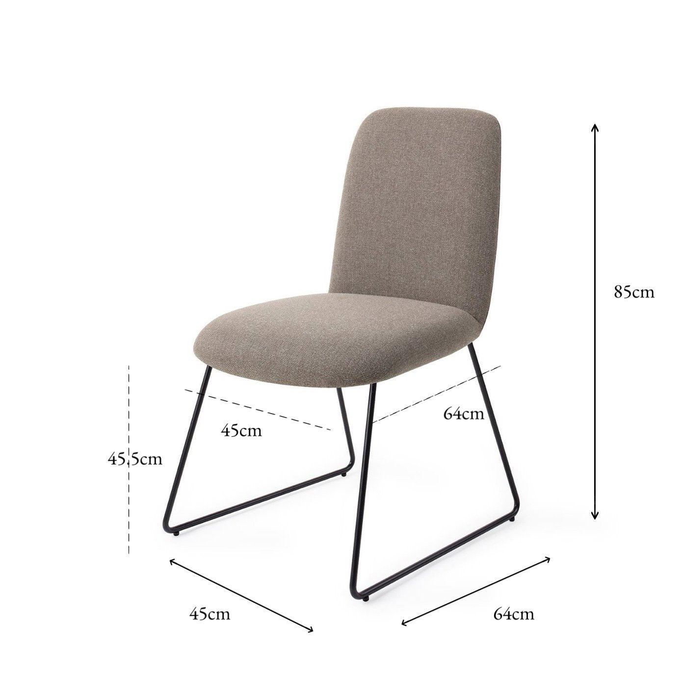 Jesper Home Taiwa Foggy Fusion Eetkamerstoel - Slide Black - KwaliteitWonen.nl