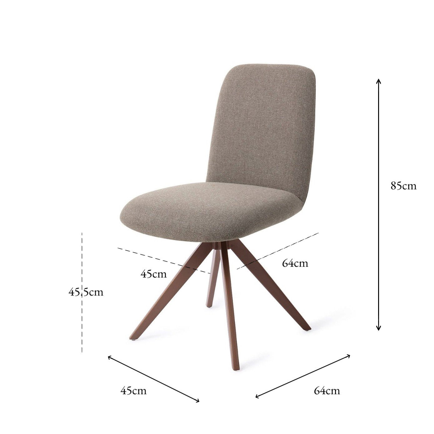 Jesper Home Taiwa Foggy Fusion Eetkamerstoel - Turn Brown - KwaliteitWonen.nl