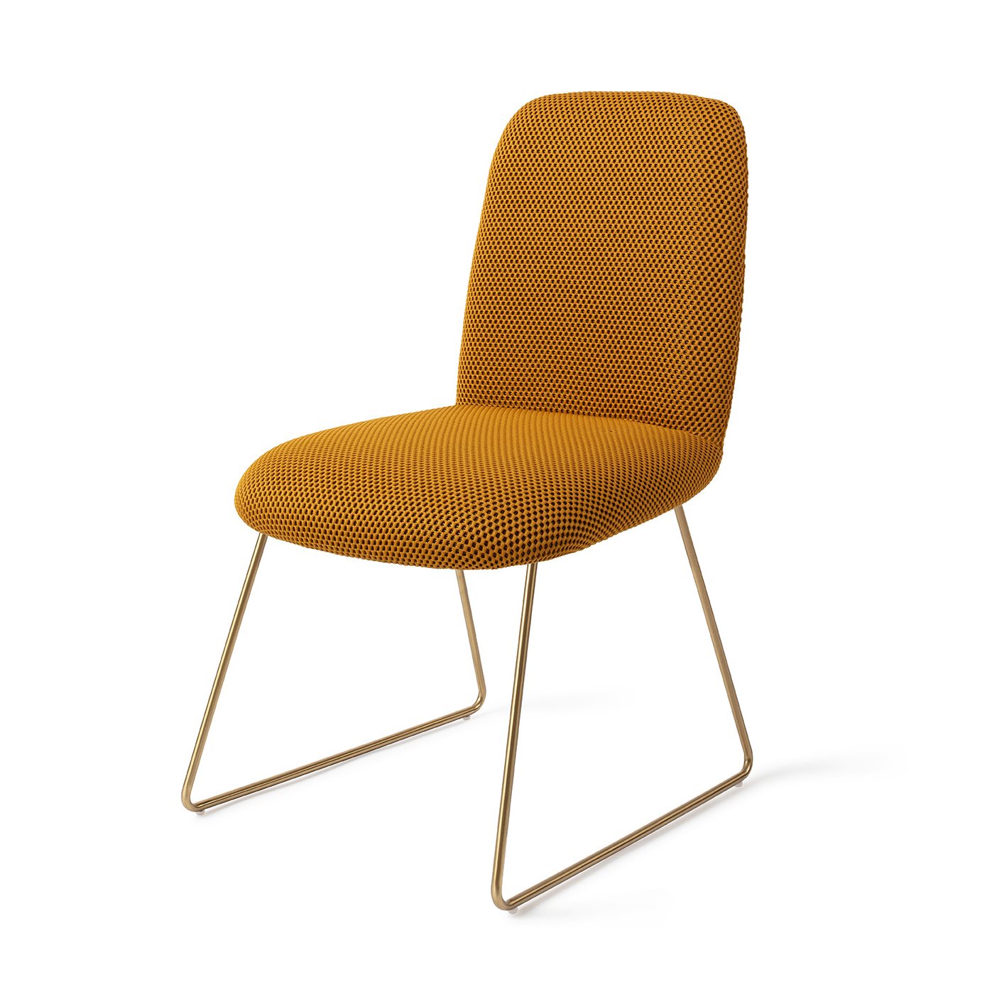 Jesper Home Taiwa Groovy Garam Eetkamerstoel - Slide Gold - KwaliteitWonen.nl
