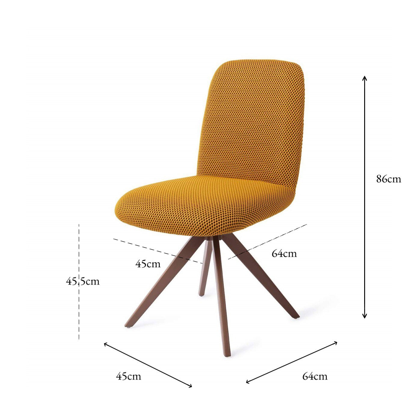 Jesper Home Taiwa Groovy Garam Eetkamerstoel - Turn Brown - KwaliteitWonen.nl