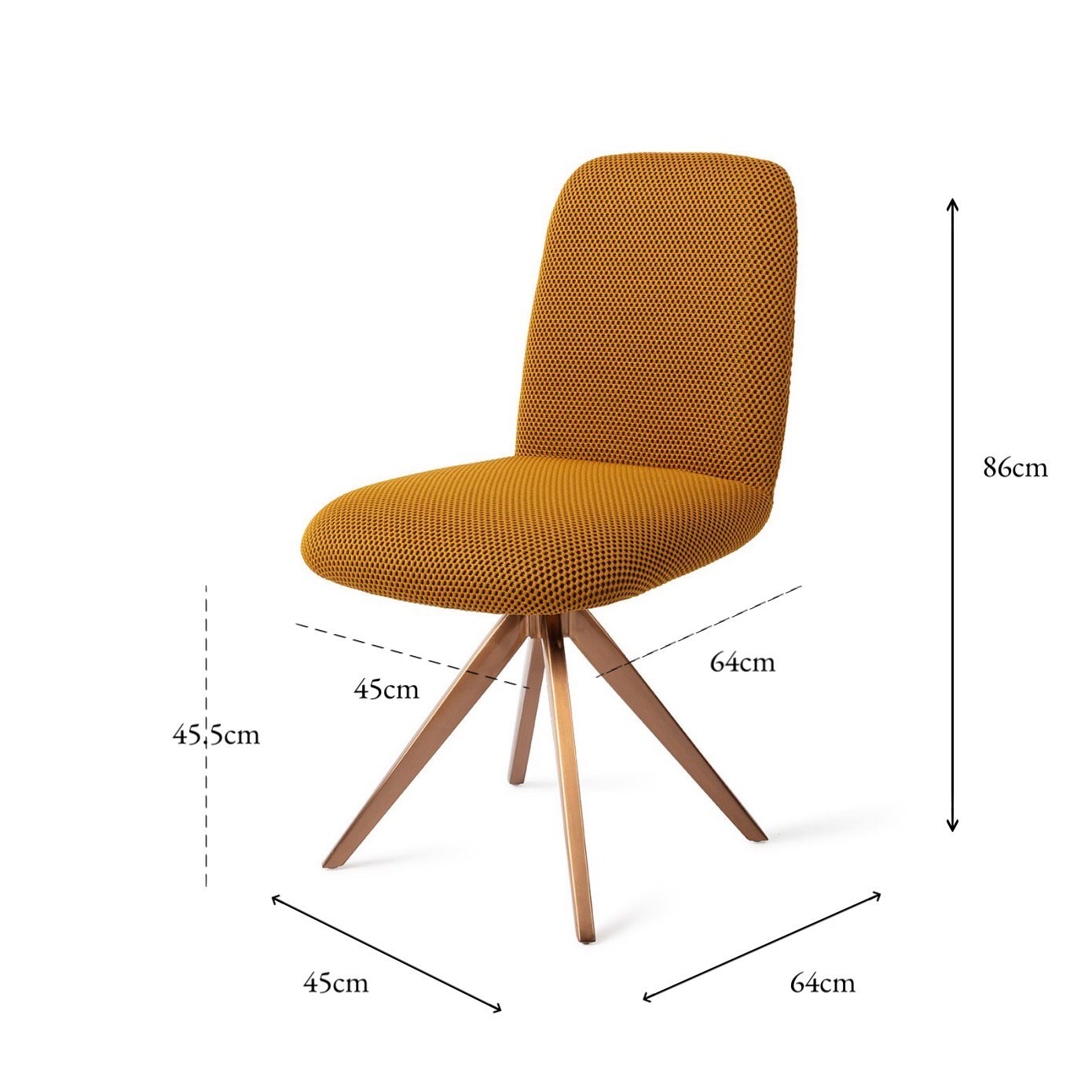 Jesper Home Taiwa Groovy Garam Eetkamerstoel - Turn Rose - KwaliteitWonen.nl
