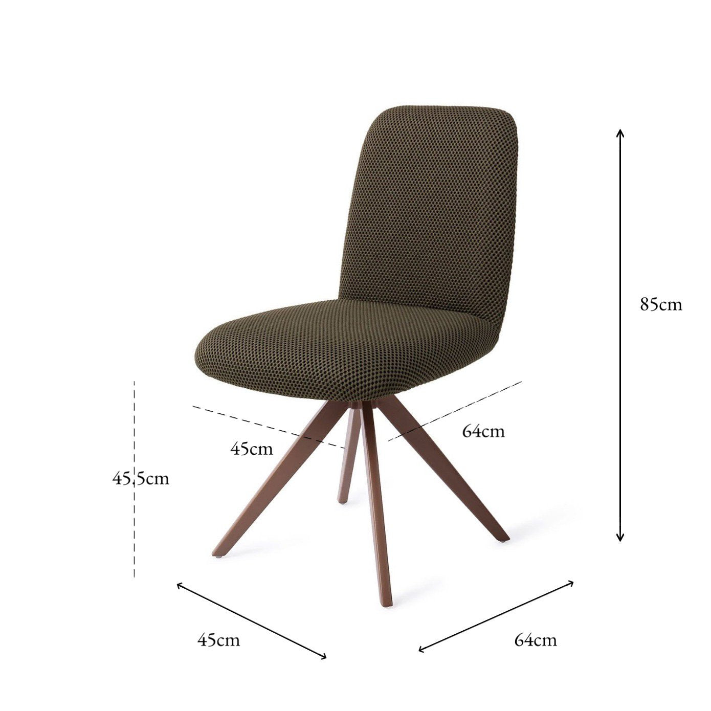 Jesper Home Taiwa Jungle Jewel Eetkamerstoel - Turn Brown - KwaliteitWonen.nl