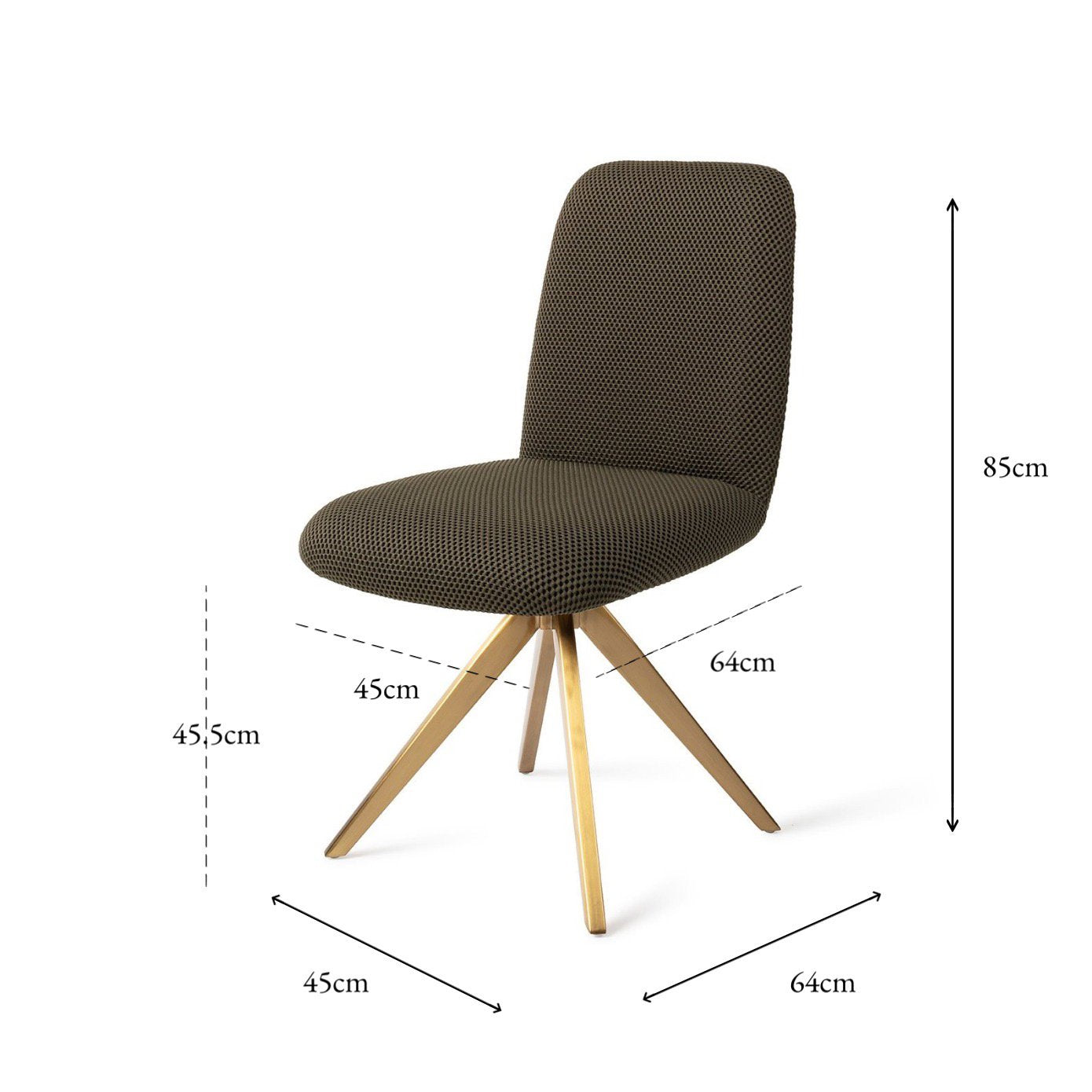 Jesper Home Taiwa Jungle Jewel Eetkamerstoel - Turn Gold - KwaliteitWonen.nl