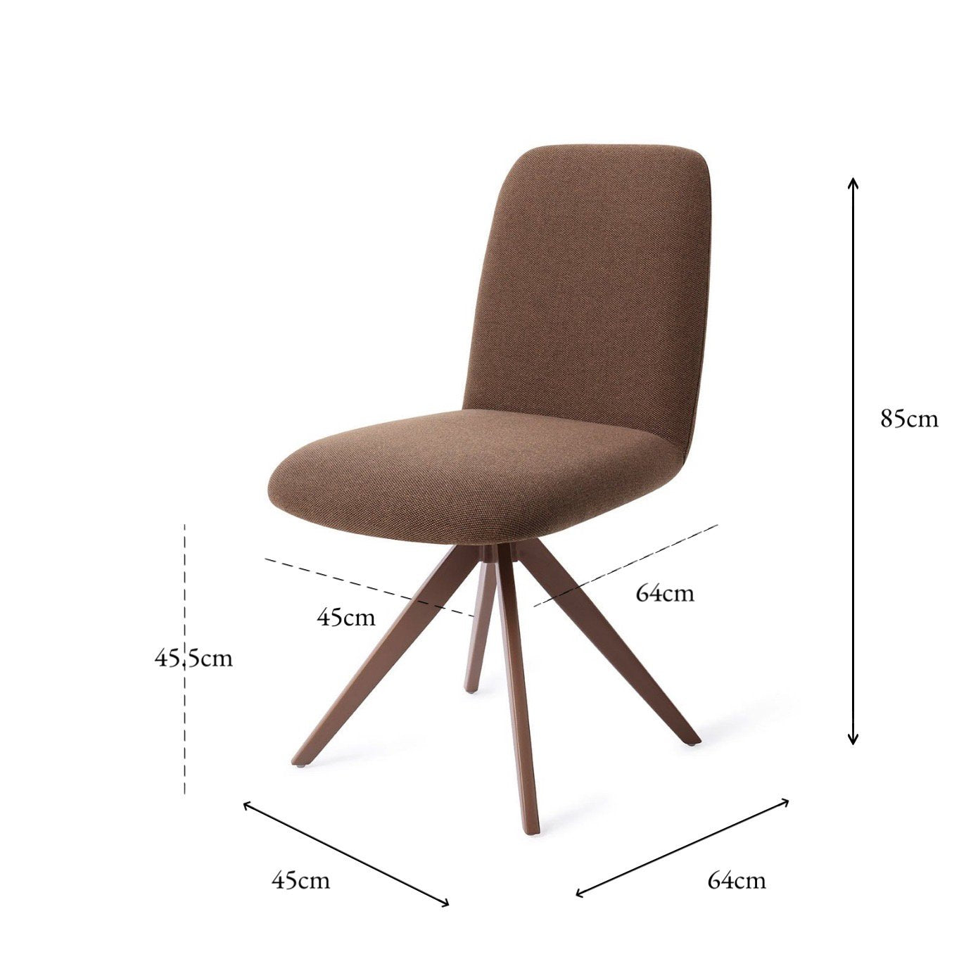 Jesper Home Taiwa Rustic Rye Eetkamerstoel - Turn Brown - KwaliteitWonen.nl
