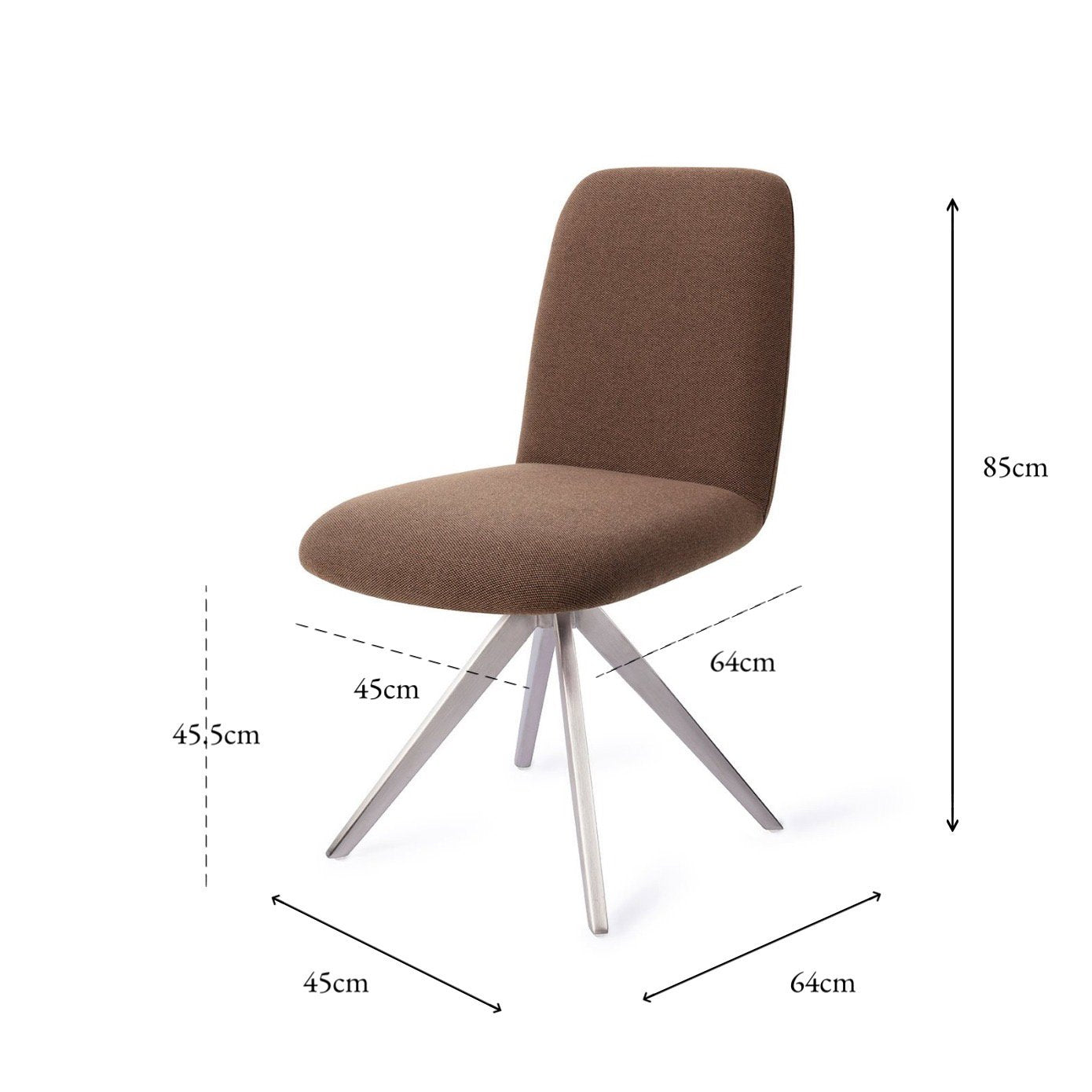 Jesper Home Taiwa Rustic Rye Eetkamerstoel - Turn Steel - KwaliteitWonen.nl