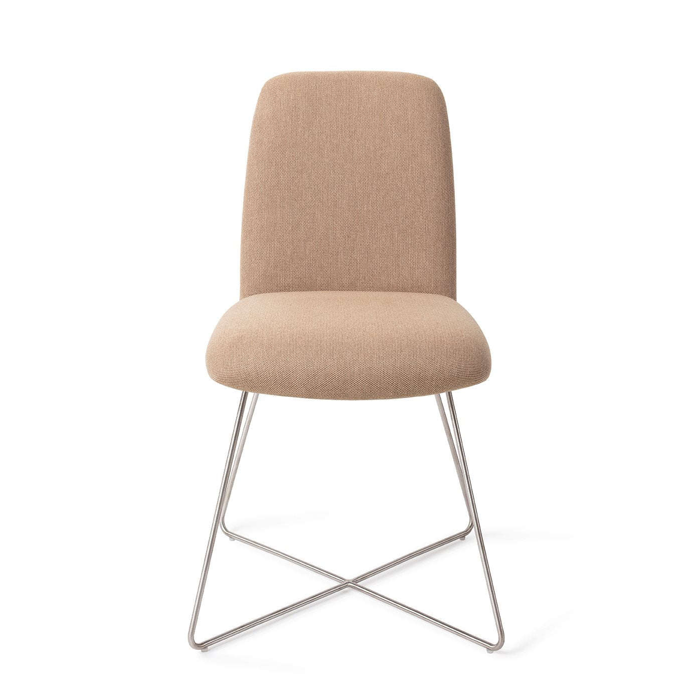 Jesper Home Taiwa Whisper Wheat Eetkamerstoel - Cross Steel - KwaliteitWonen.nl