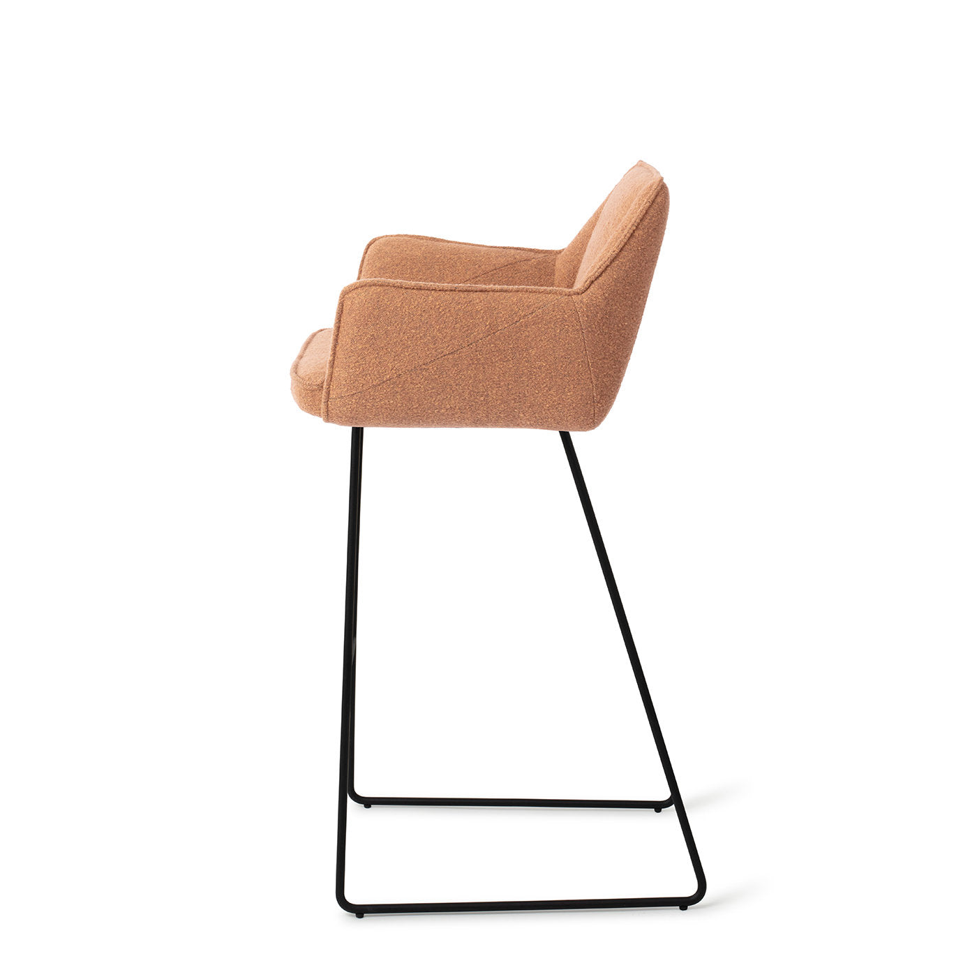 Jesper Home Tome Cinnamon Bun Barkruk - Slide Black - KwaliteitWonen.nl