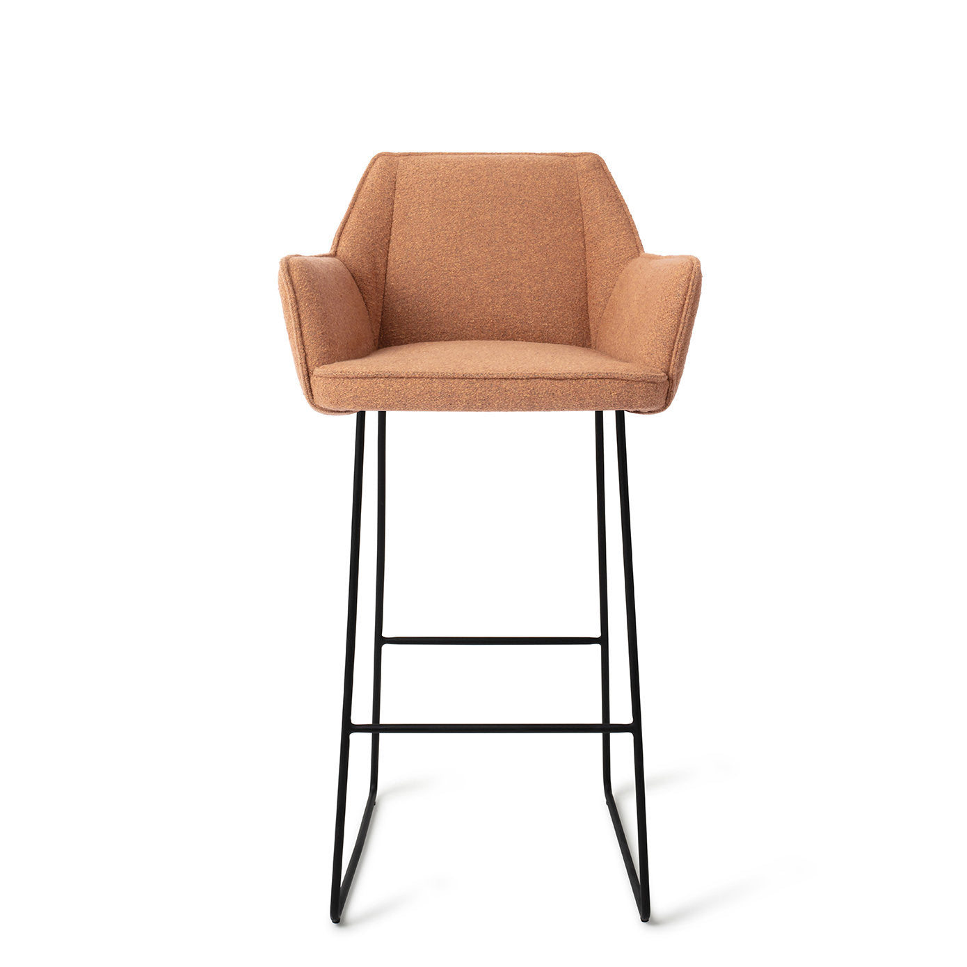 Jesper Home Tome Cinnamon Bun Barkruk - Slide Black - KwaliteitWonen.nl
