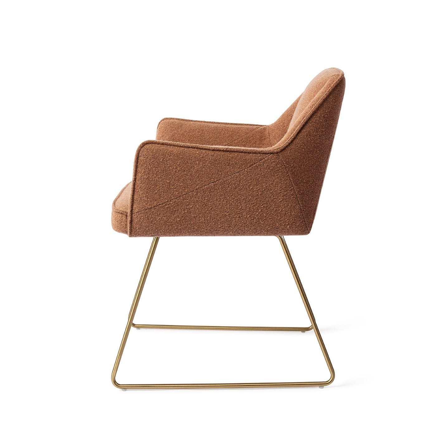 Jesper Home Tome Cinnamon Bun Eetkamerstoel - Slide Gold - KwaliteitWonen.nl