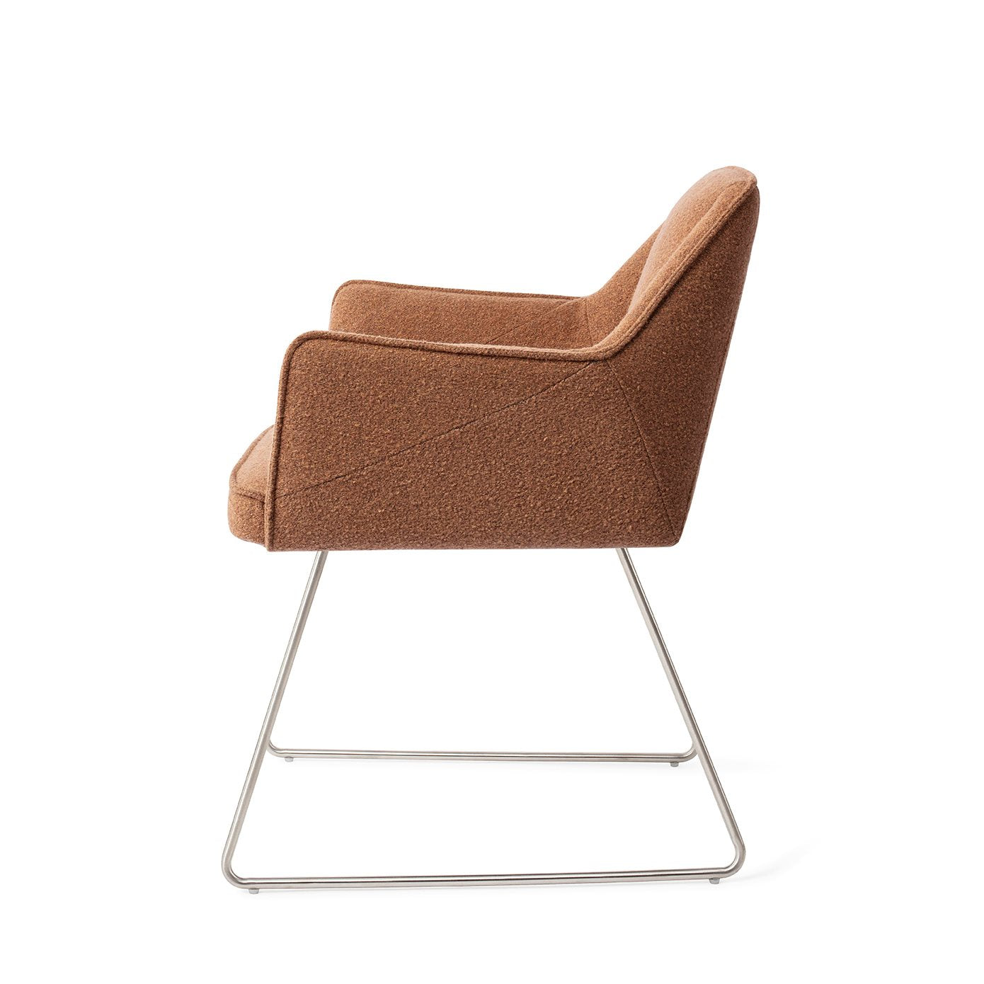 Jesper Home Tome Cinnamon Bun Eetkamerstoel - Slide Steel - KwaliteitWonen.nl