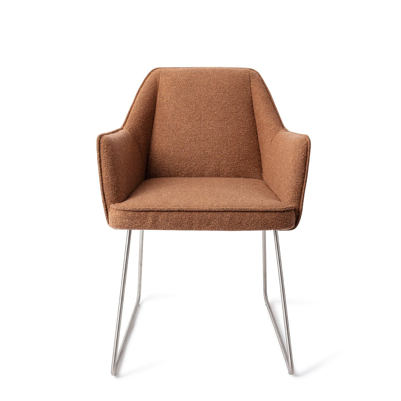 Jesper Home Tome Cinnamon Bun Eetkamerstoel - Slide Steel - KwaliteitWonen.nl