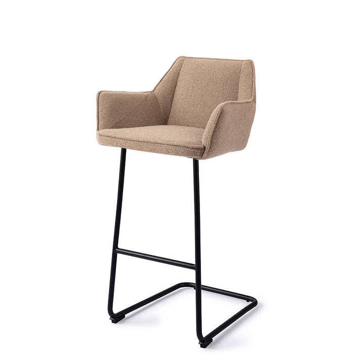Jesper Home Tome Great Greige Barkruk - Arch Black - KwaliteitWonen.nl
