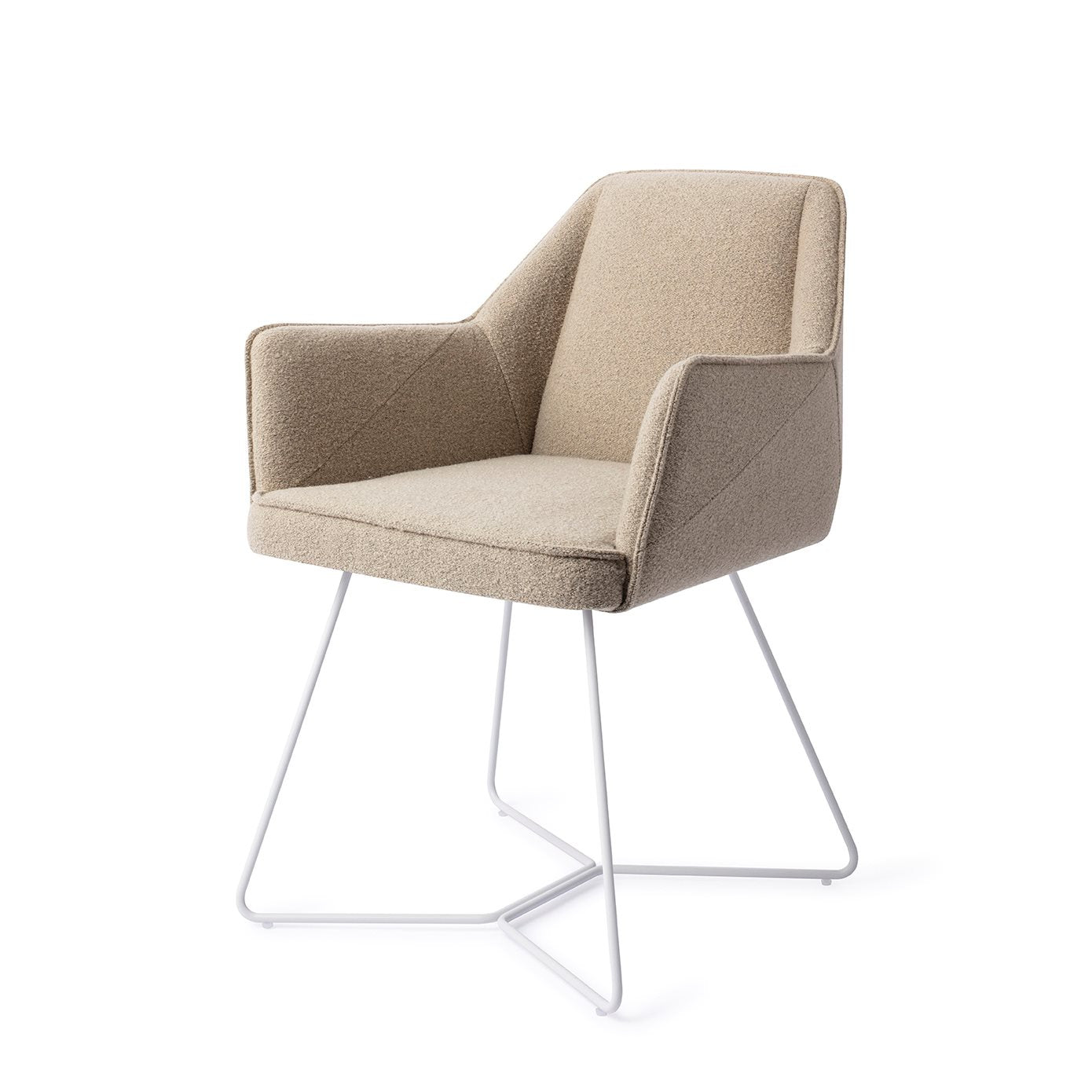 Jesper Home Tome Great Greige Eetkamerstoel - Beehive White - KwaliteitWonen.nl