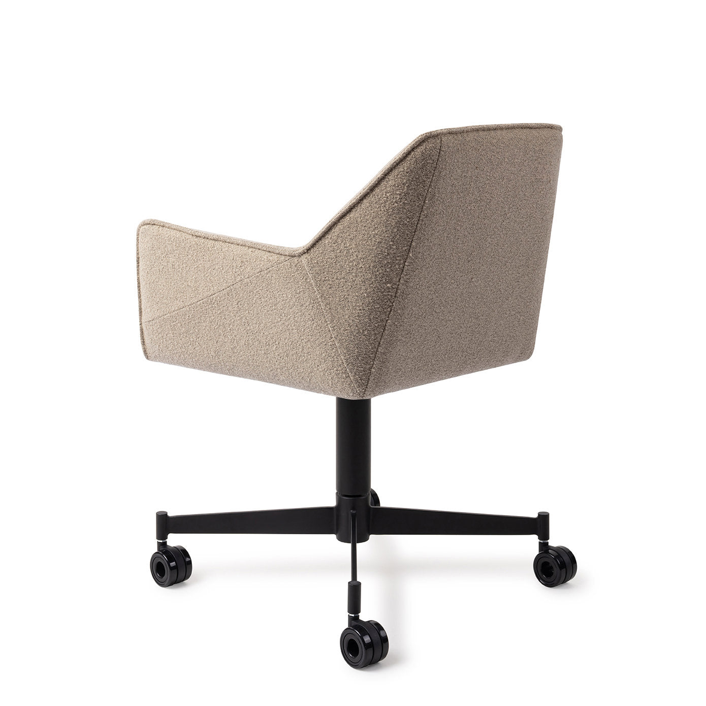 Jesper Home Tome Great Greige Eetkamerstoel - Caster Black - KwaliteitWonen.nl