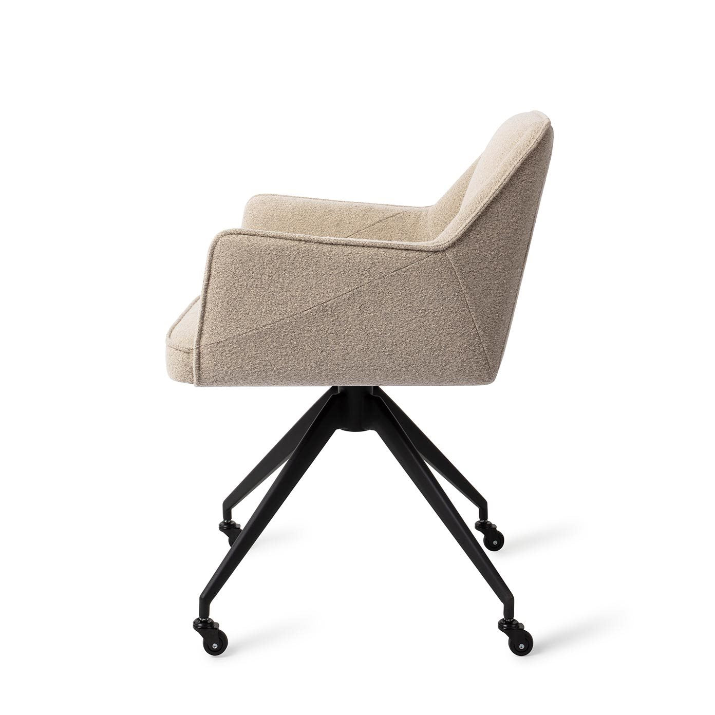 Jesper Home Tome Great Greige Eetkamerstoel - Glide Black - KwaliteitWonen.nl