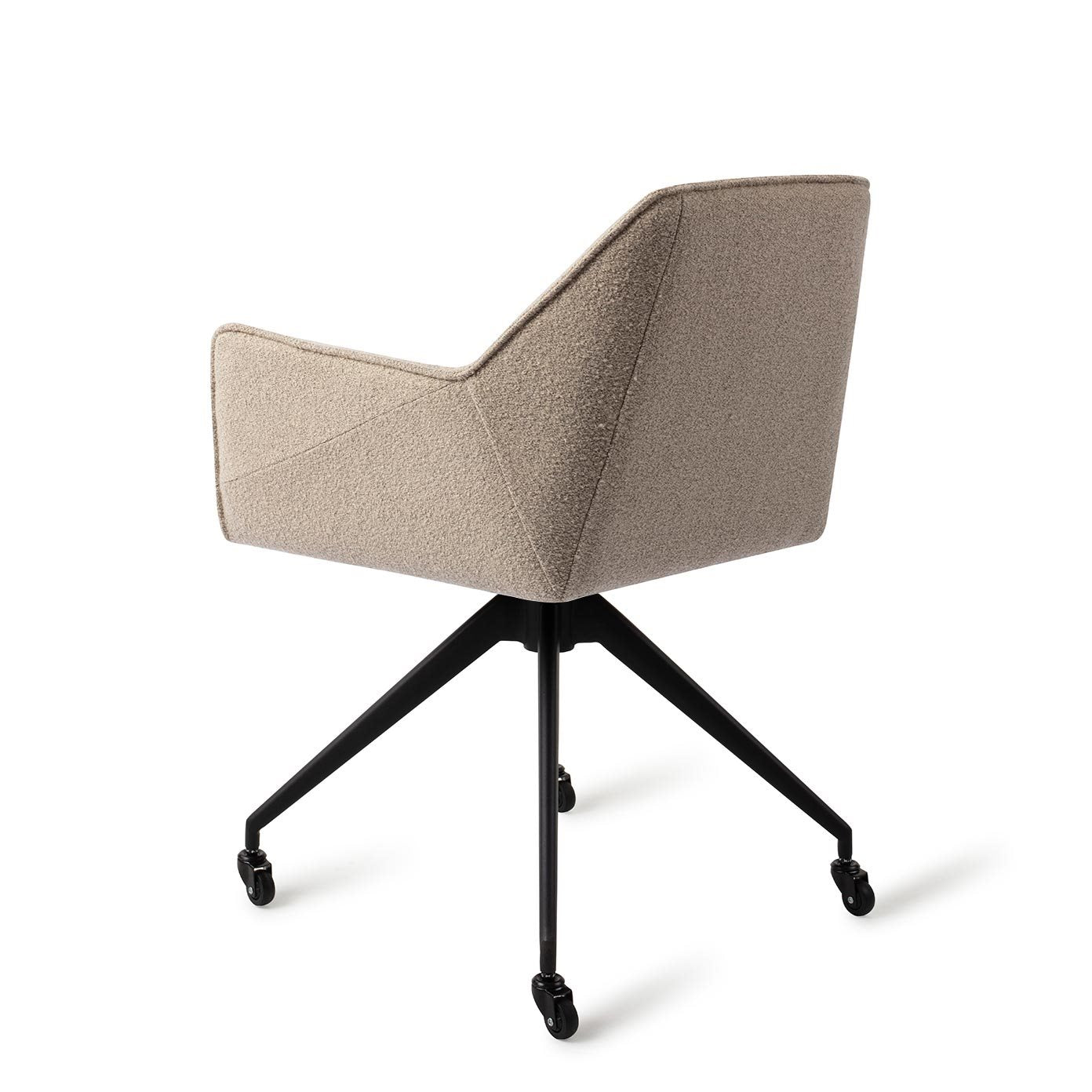 Jesper Home Tome Great Greige Eetkamerstoel - Glide Black - KwaliteitWonen.nl