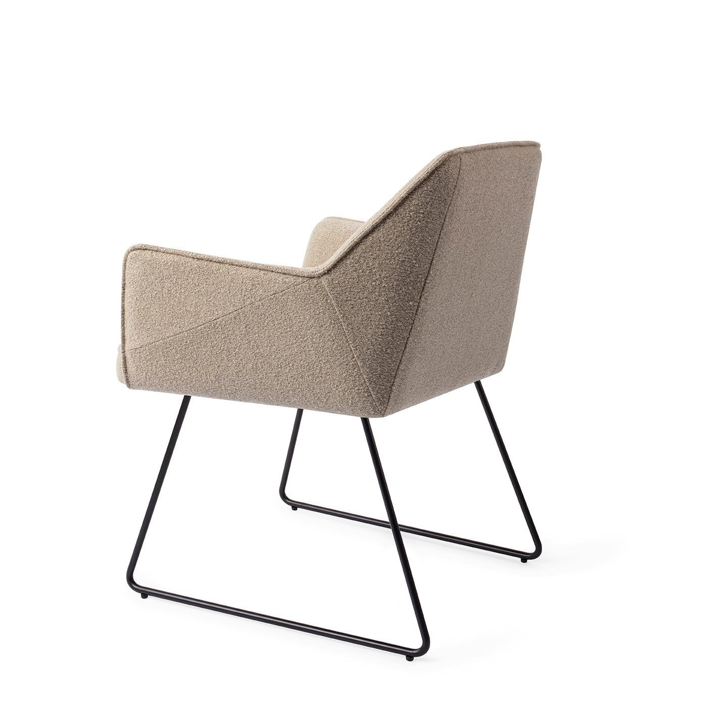 Jesper Home Tome Great Greige Eetkamerstoel - Slide Black - KwaliteitWonen.nl